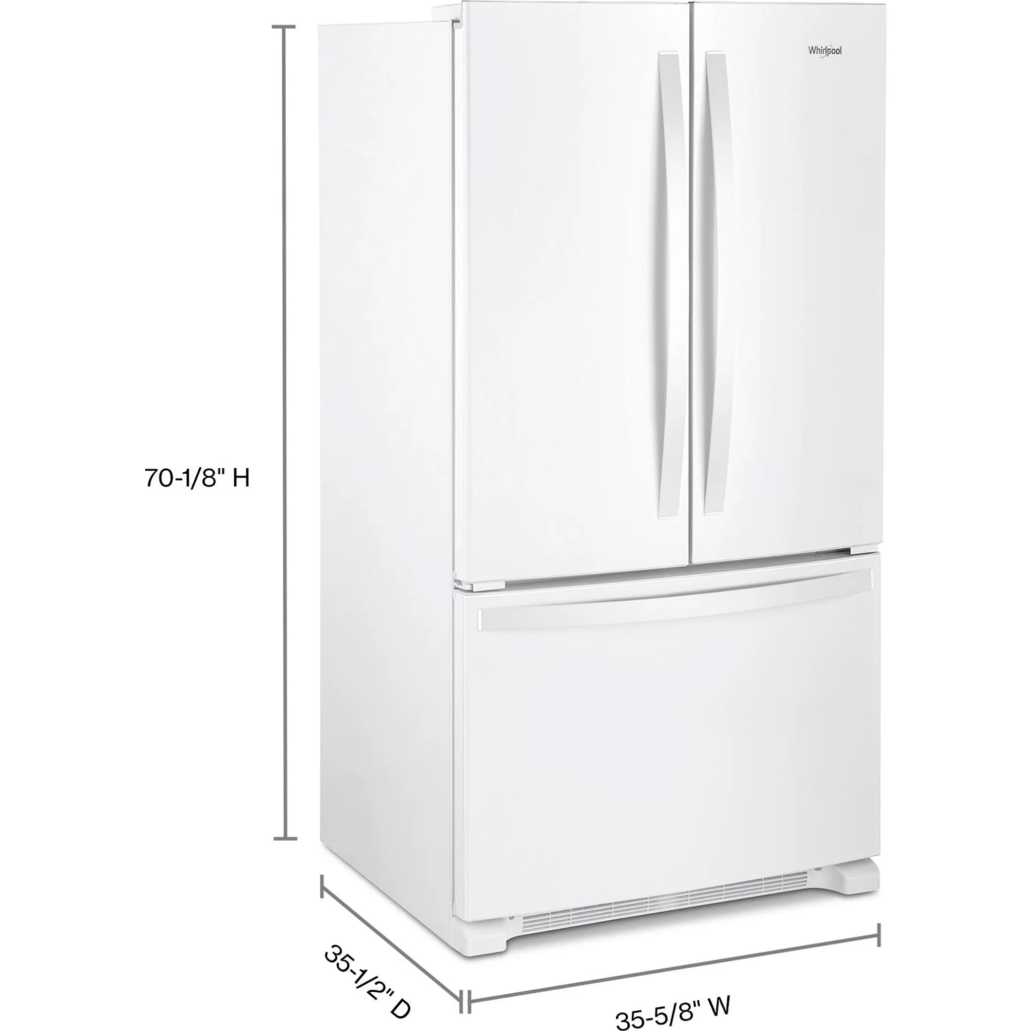 Whirlpool 36" Wide French Door Refrigerator with Water Dispenser - 25 cu. ft. (WRF535SWHW) - Image 24