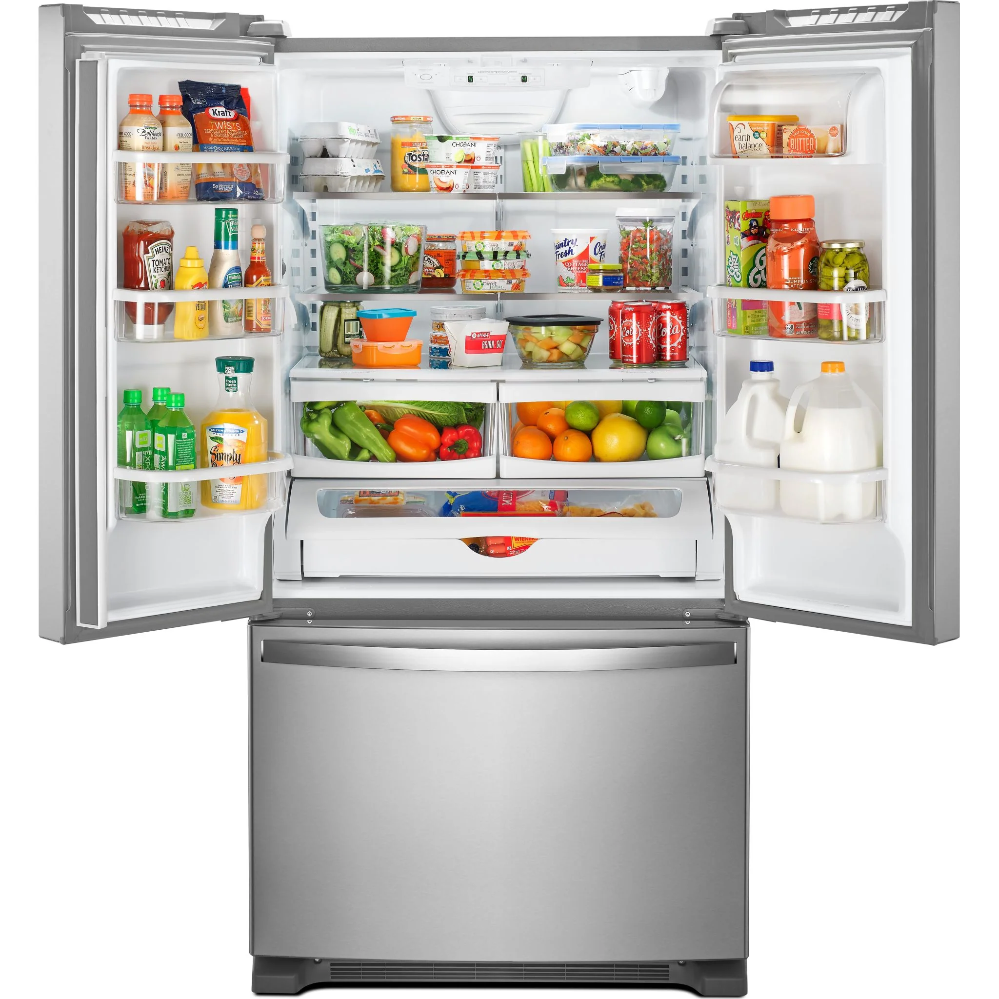 Whirlpool 36" Wide French Door Refrigerator with Water Dispenser - 25 cu. ft. (WRF535SWHZ) - Image 4