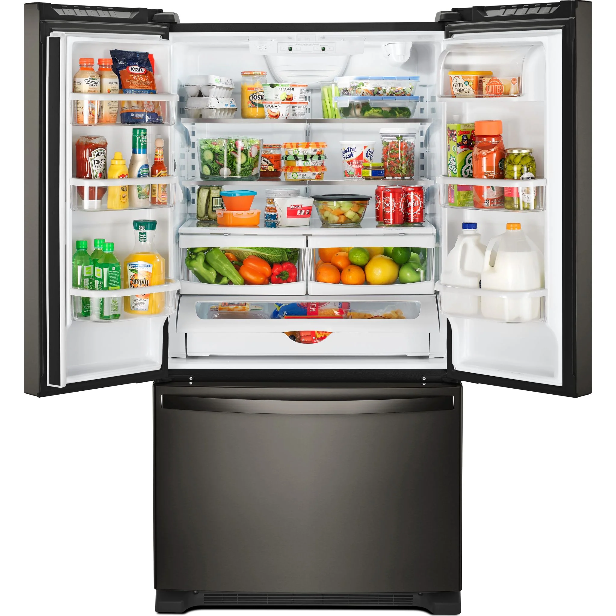 Whirlpool 36" Wide Counter Depth French Door Refrigerator - 20 cu. ft. (WRF540CWHV) - Image 5