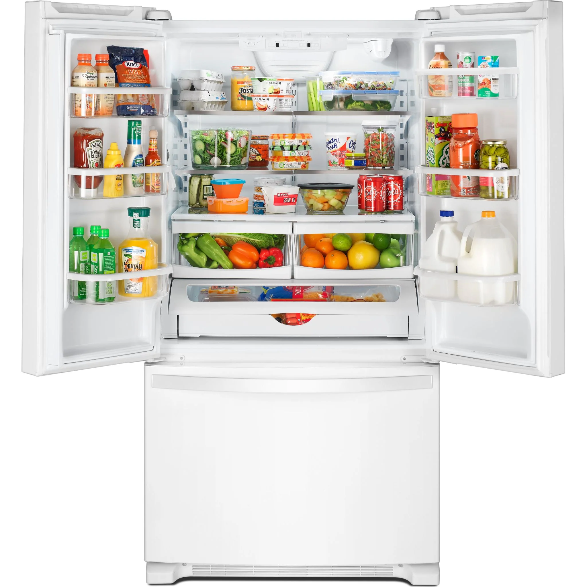 Whirlpool 36" Wide Counter Depth French Door Refrigerator - 20 cu. ft. (WRF540CWHW) - Image 4
