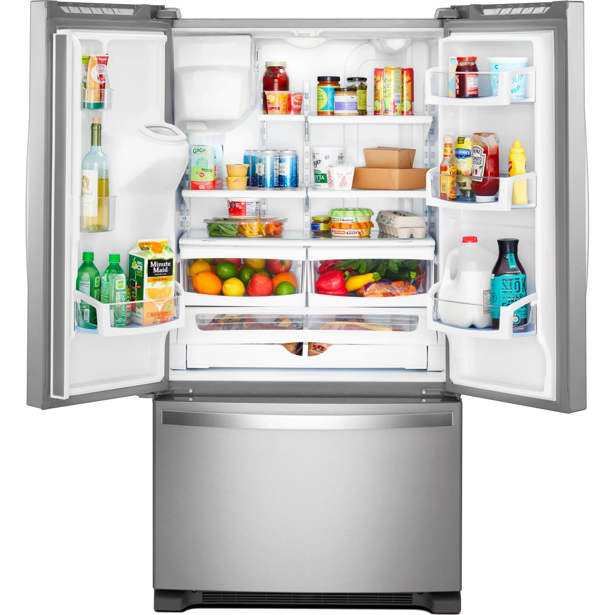 Whirlpool 36" Wide Counter Depth French Door Refrigerator - 20 cu. ft. (WRF550CDHZ) - Image 4