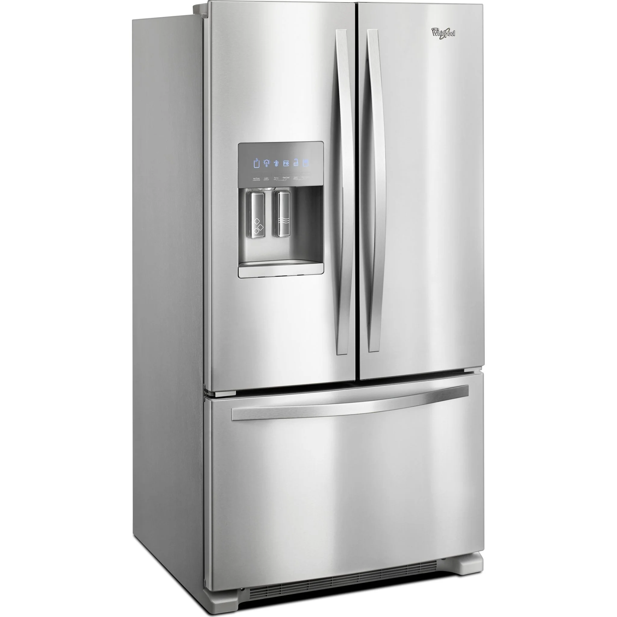 Whirlpool 36" Wide French Door Refrigerator in Fingerprint-Resistant Stainless Steel - 25 cu. ft. (WRF555SDFZ) - Image 2