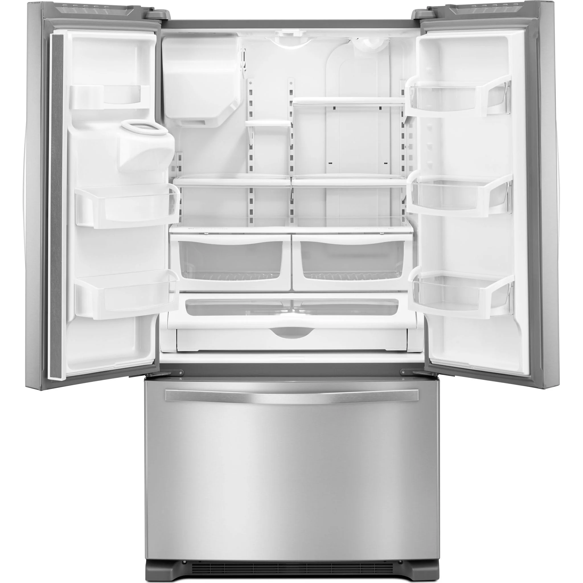 Whirlpool 36" Wide French Door Refrigerator in Fingerprint-Resistant Stainless Steel - 25 cu. ft. (WRF555SDFZ) - Image 3