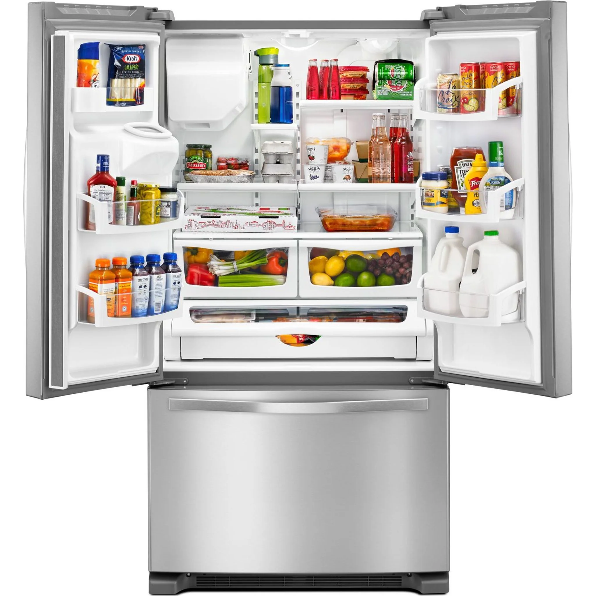 Whirlpool 36" Wide French Door Refrigerator in Fingerprint-Resistant Stainless Steel - 25 cu. ft. (WRF555SDFZ) - Image 9