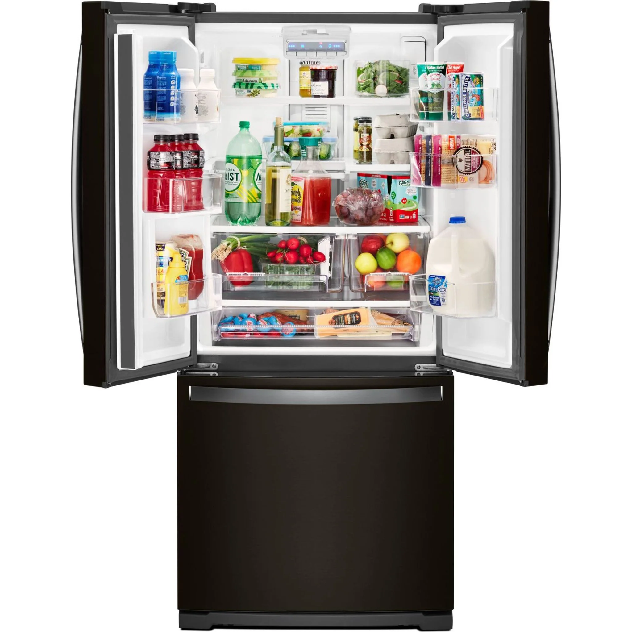 Whirlpool 30-inch Wide French Door Refrigerator - 20 cu. ft. -Black Stainless (WRF560SFHV) - Image 12
