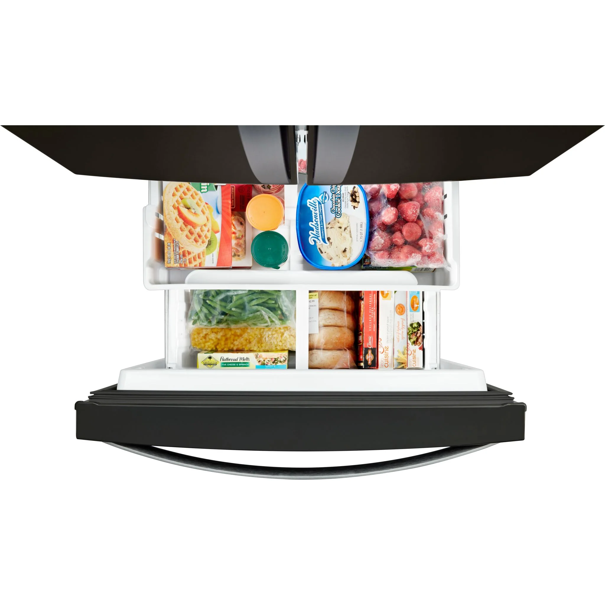 Whirlpool 30-inch Wide French Door Refrigerator - 20 cu. ft. -Black Stainless (WRF560SFHV) - Image 2