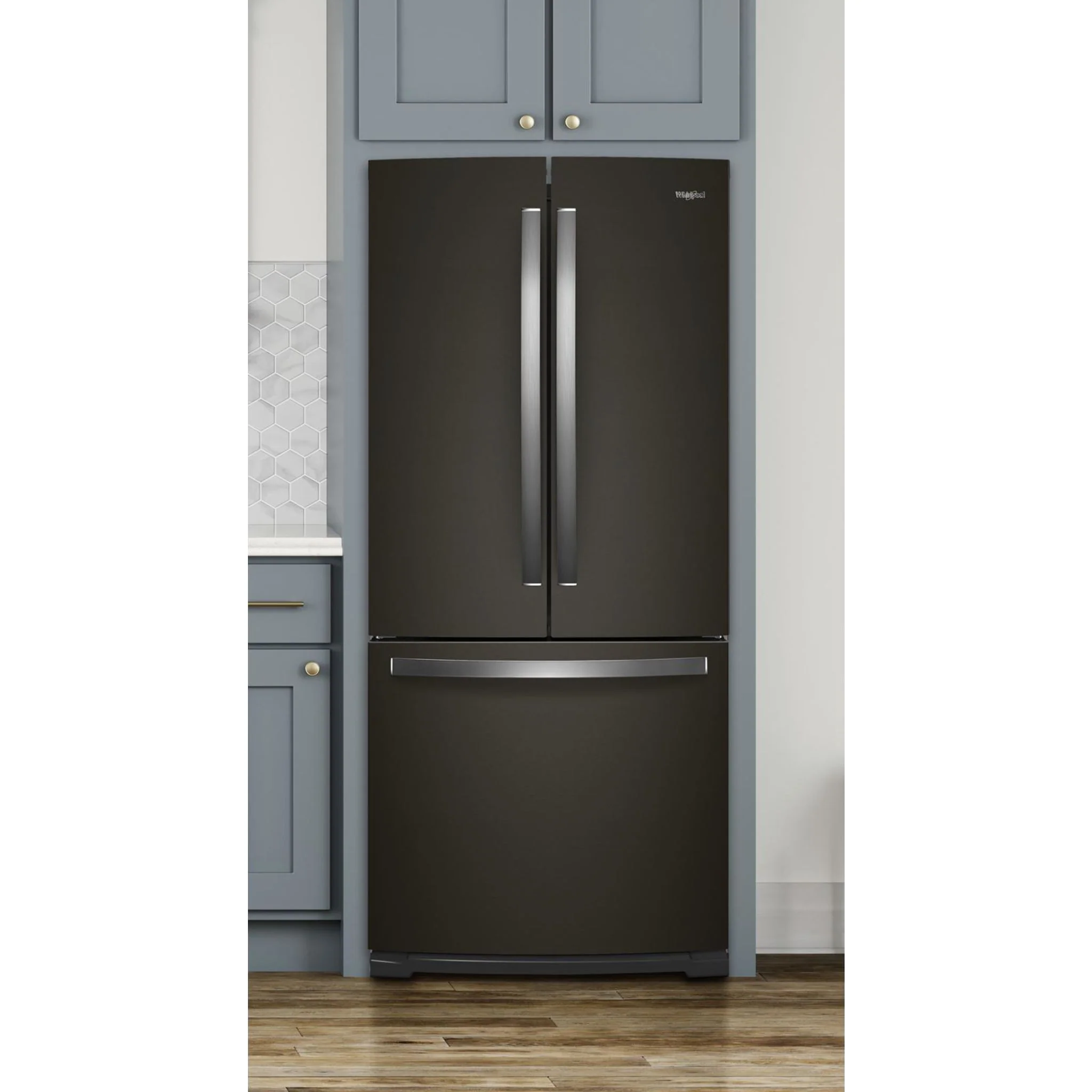 Whirlpool 30-inch Wide French Door Refrigerator - 20 cu. ft. -Black Stainless (WRF560SMHV) - Image 30