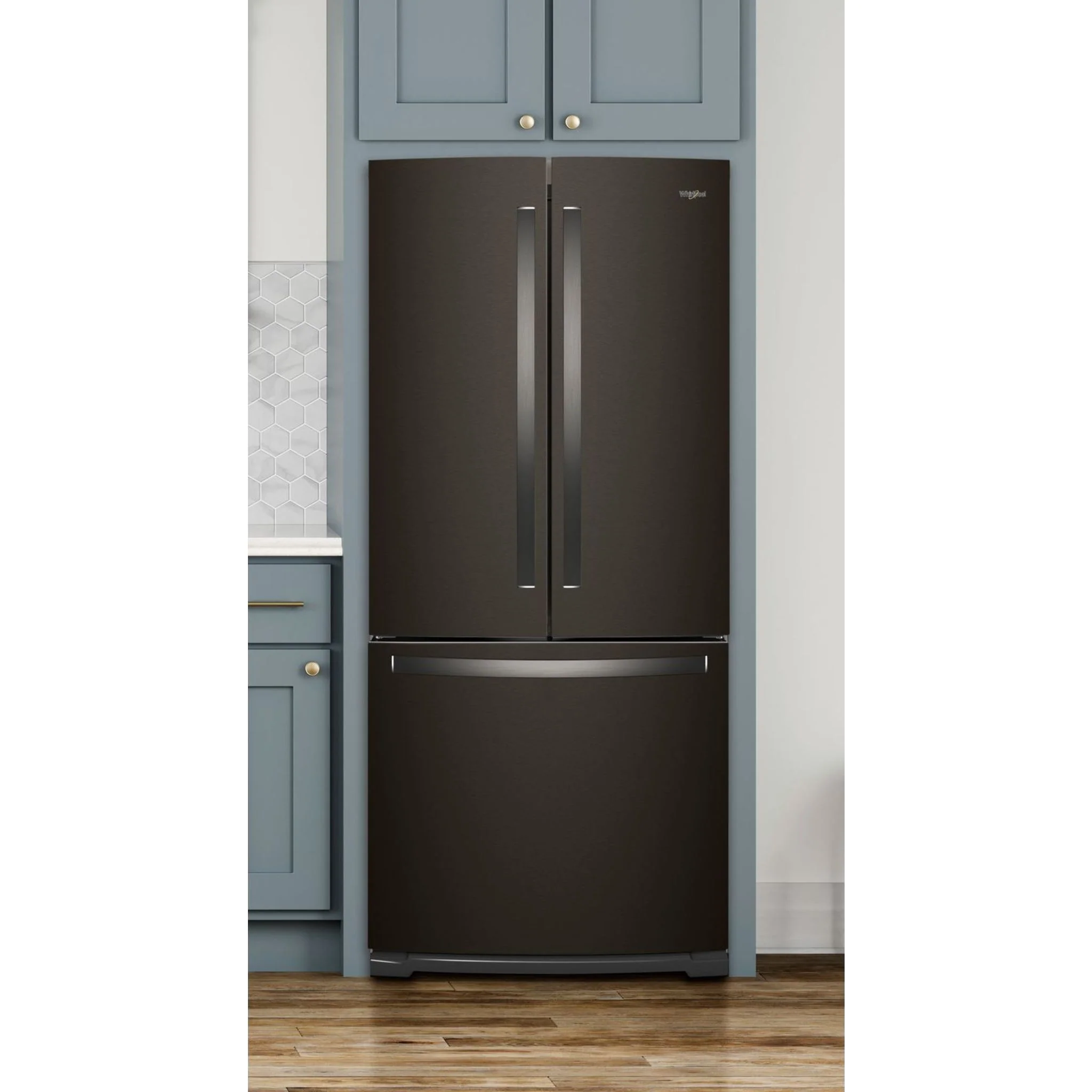 Whirlpool 30-inch Wide French Door Refrigerator - 20 cu. ft. -Black Stainless (WRF560SMHV) - Image 8