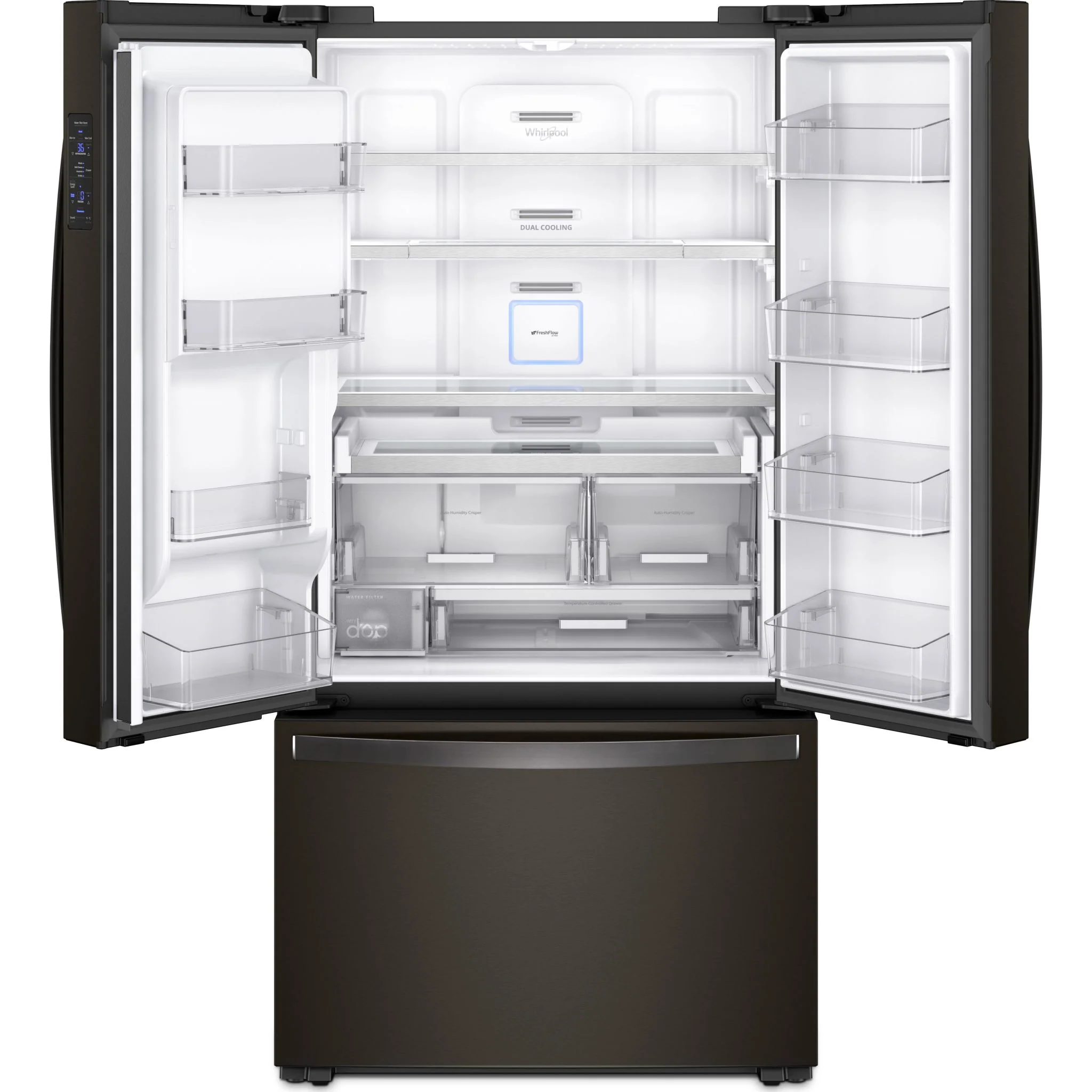 Whirlpool 36" Wide Counter Depth French Door Refrigerator - 24 cu. ft. (WRF954CIHV) - Image 3