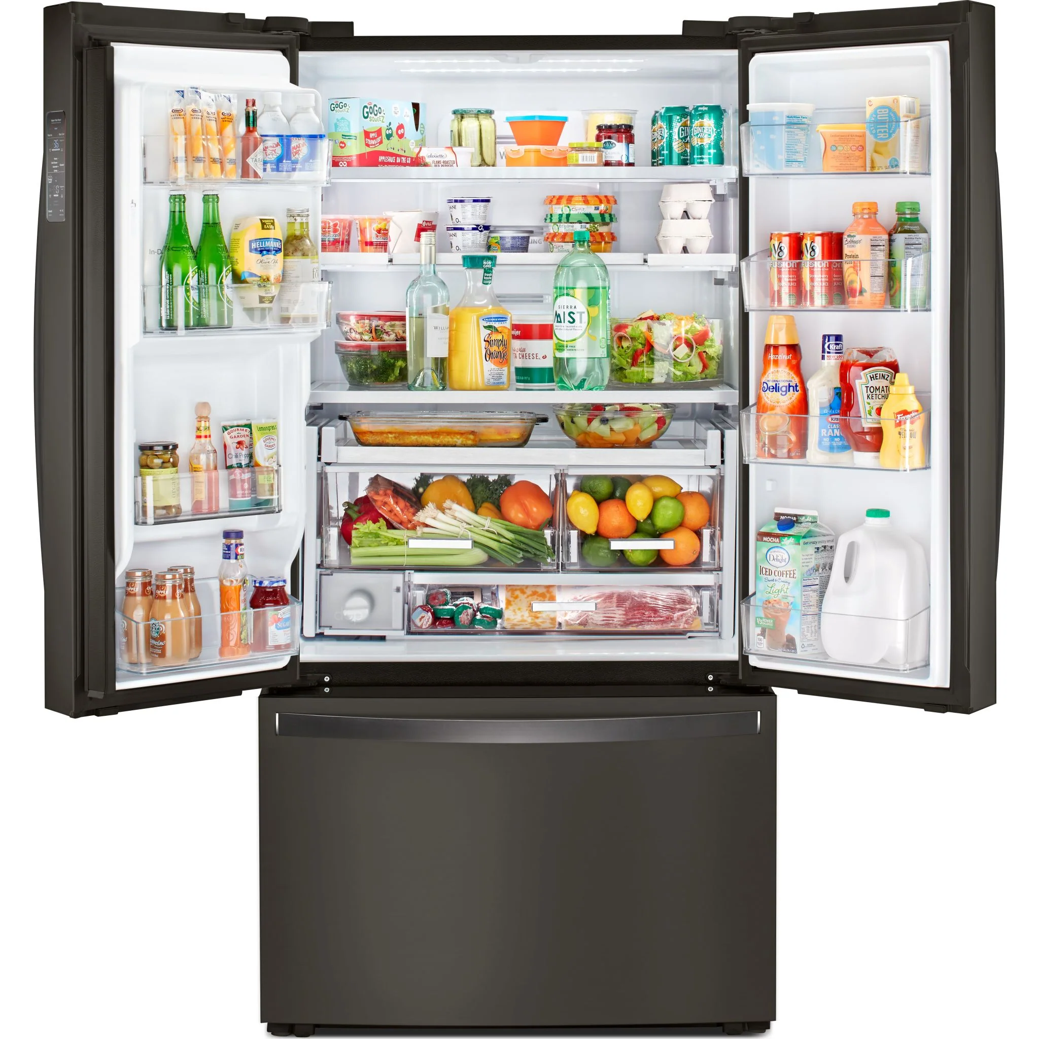 Whirlpool 36" Wide Counter Depth French Door Refrigerator - 24 cu. ft. (WRF954CIHV) - Image 5