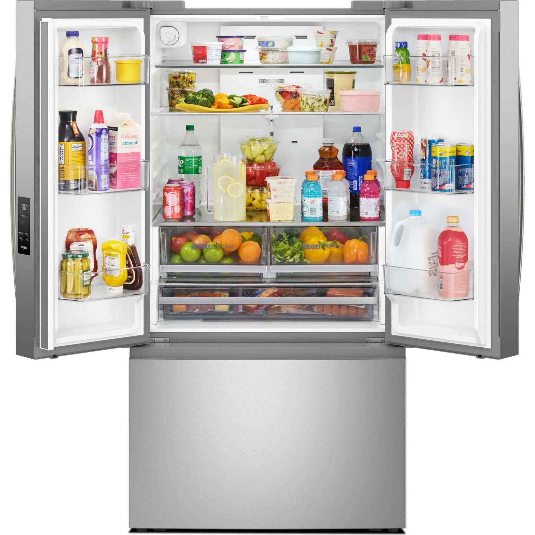 Whirlpool 36-Inch French Door Refrigerator with Ice Maker - 31 cu. ft. -Fingerprint Resistant Stainless Steel (WRFF3136SZ) - Image 15
