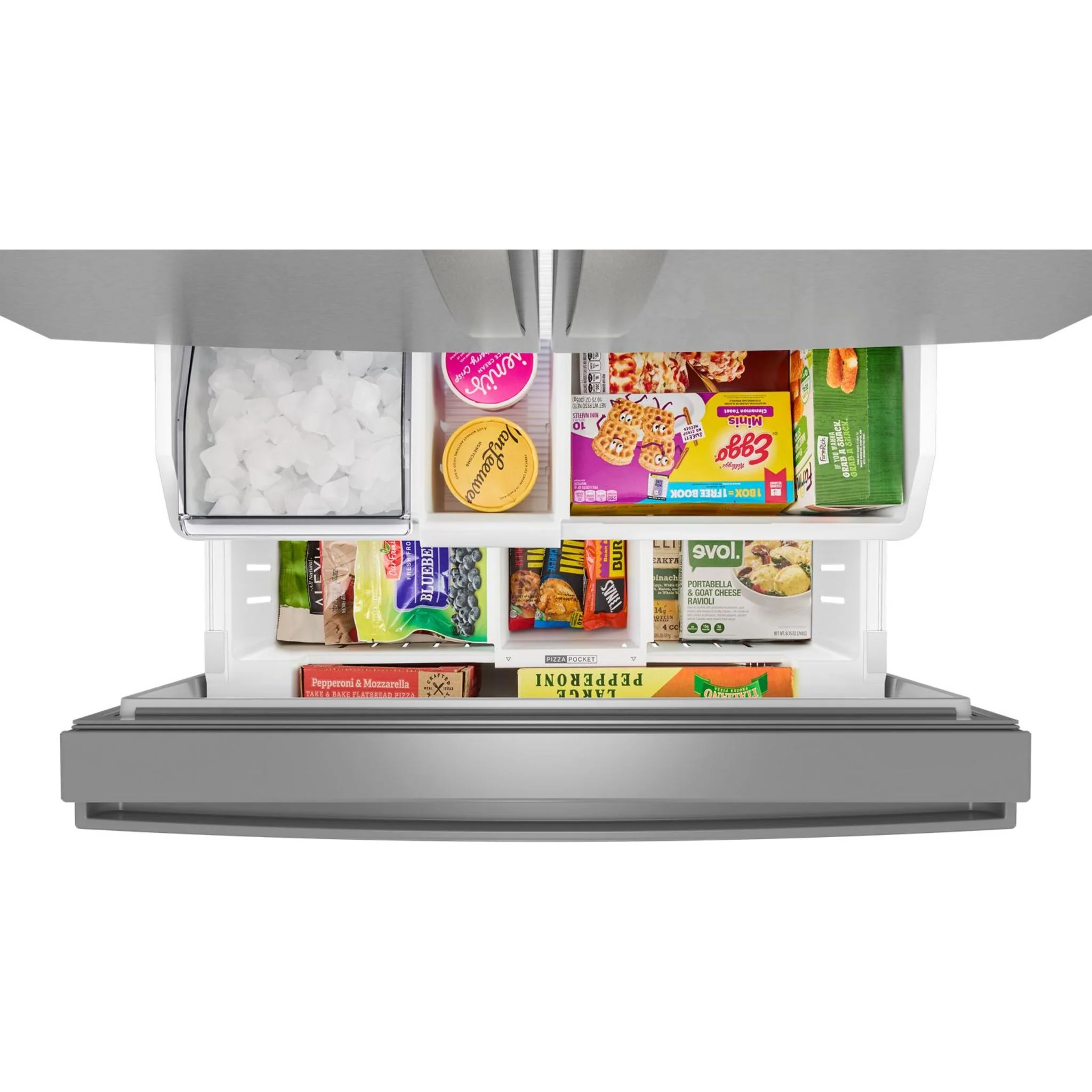Whirlpool 36-Inch French Door Refrigerator with Ice Maker - 31 cu. ft. -Fingerprint Resistant Stainless Steel (WRFF3136SZ) - Image 2