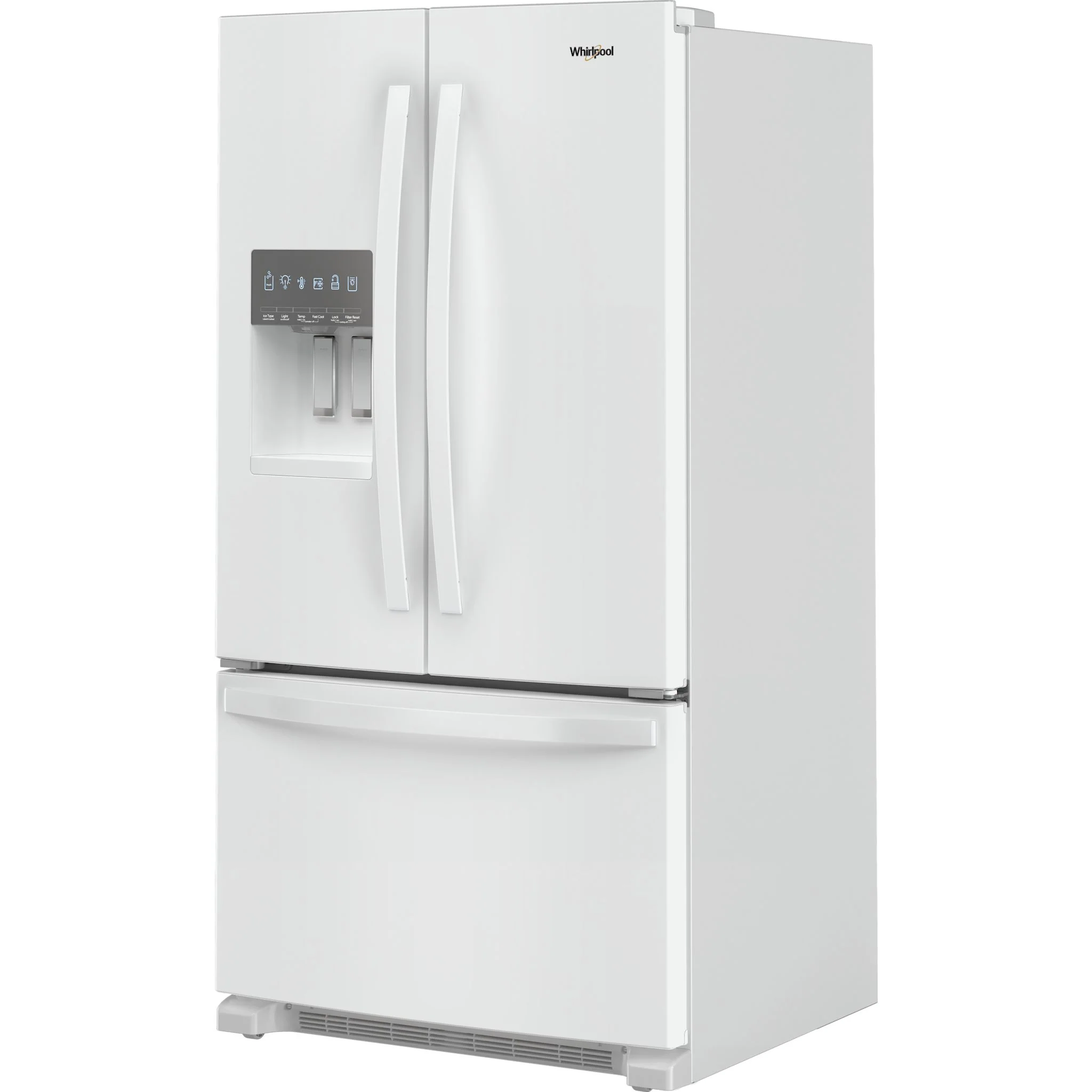 Whirlpool 36" Wide French Door Bottom Mount Refrigerator - 25 cu.ft. - White (WRFF3436RW) - Image 3