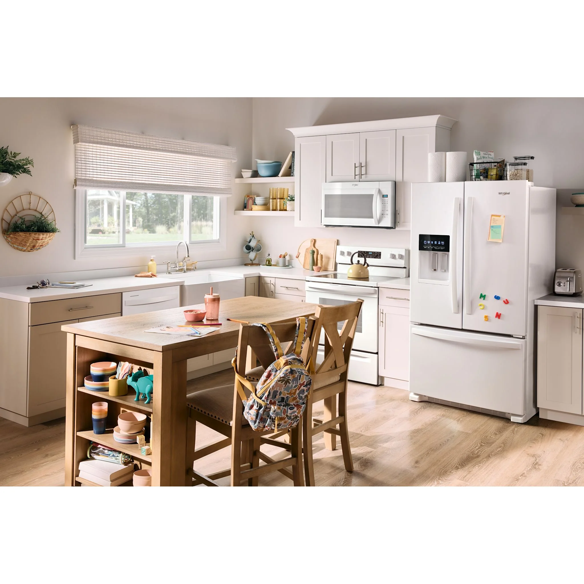 Whirlpool 36" Wide French Door Bottom Mount Refrigerator - 25 cu.ft. - White (WRFF3436RW) - Image 8
