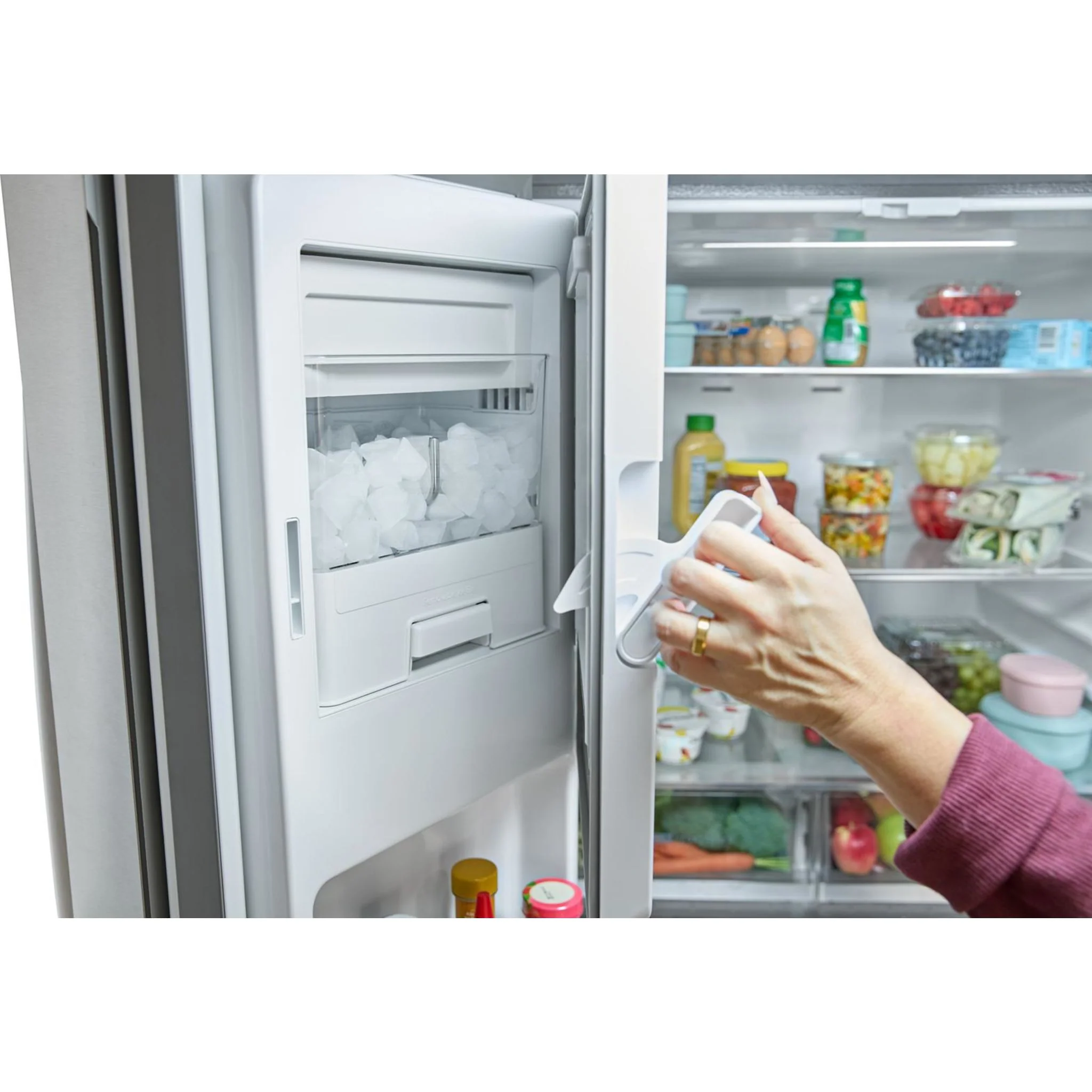 Whirlpool 36-Inch French Door Refrigerator with In-Door Water and Ice Maker - 30 cu. ft. -White (WRFF3536SW) - Image 15