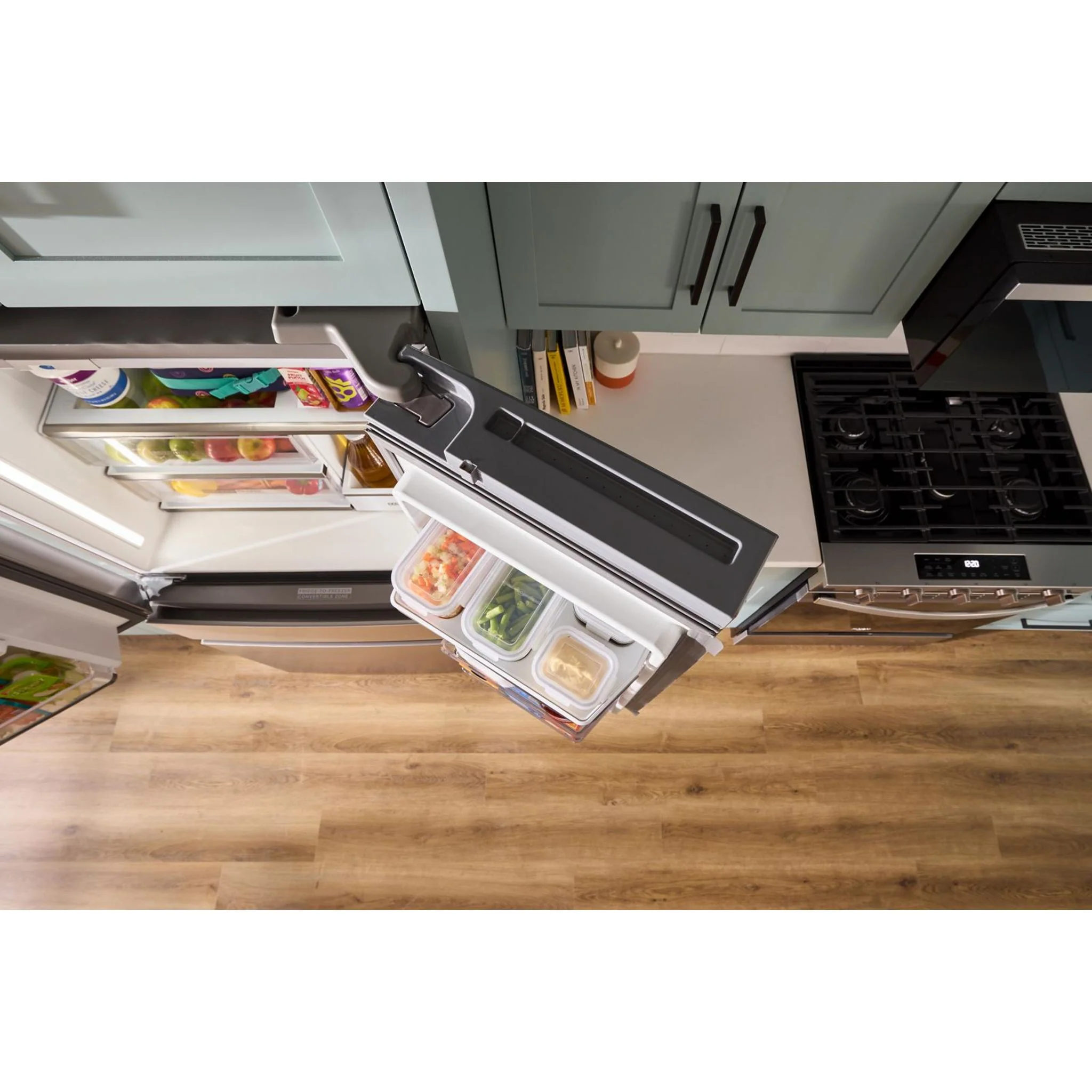 Whirlpool 36-inch Wide True Counter Depth 4-Door French Door Refrigerator - 22 cu. ft. -Black Stainless Finish (WRMC5036RV) - Image 13