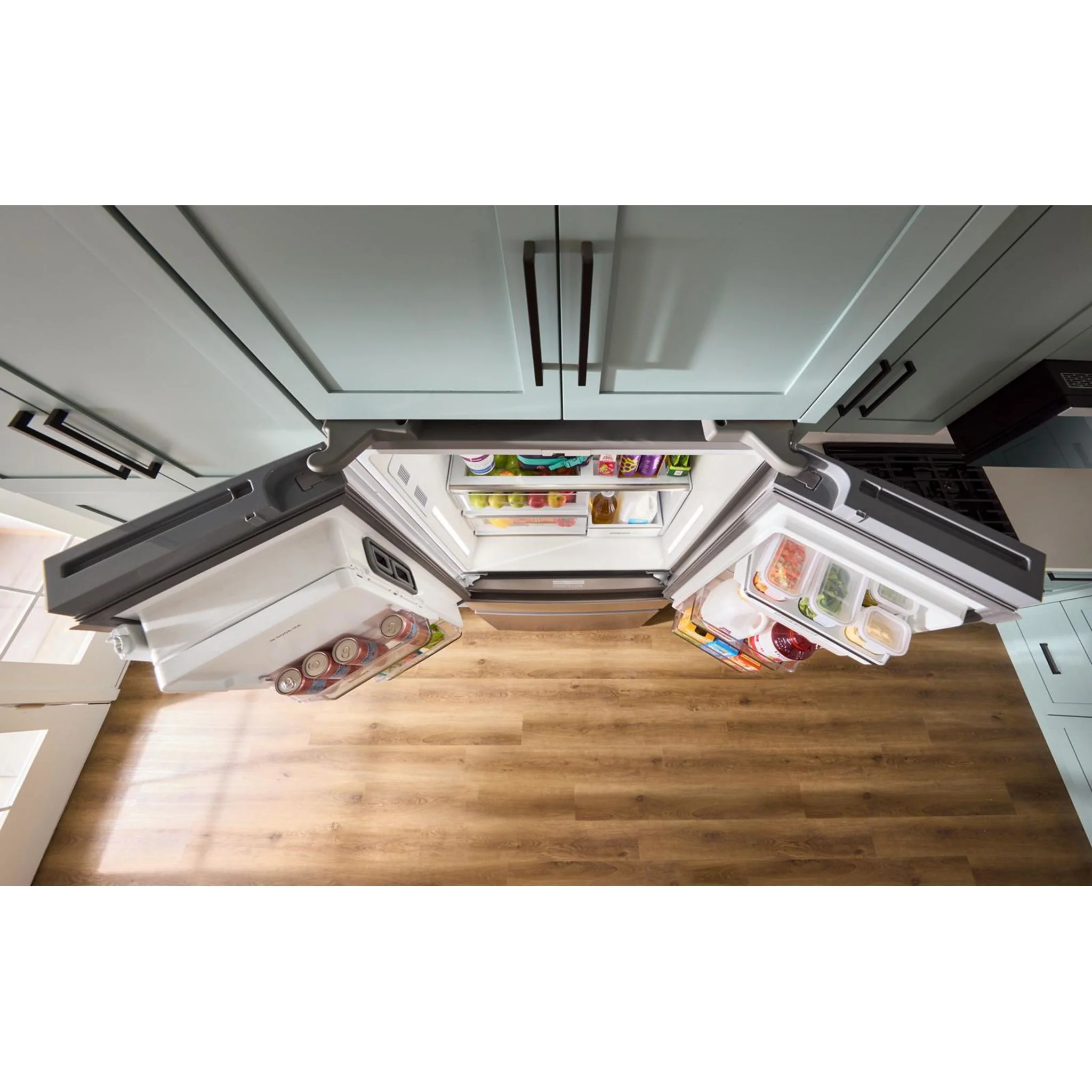 Whirlpool 36-inch Wide True Counter Depth 4-Door French Door Refrigerator - 22 cu. ft. -Black Stainless Finish (WRMC5036RV) - Image 5