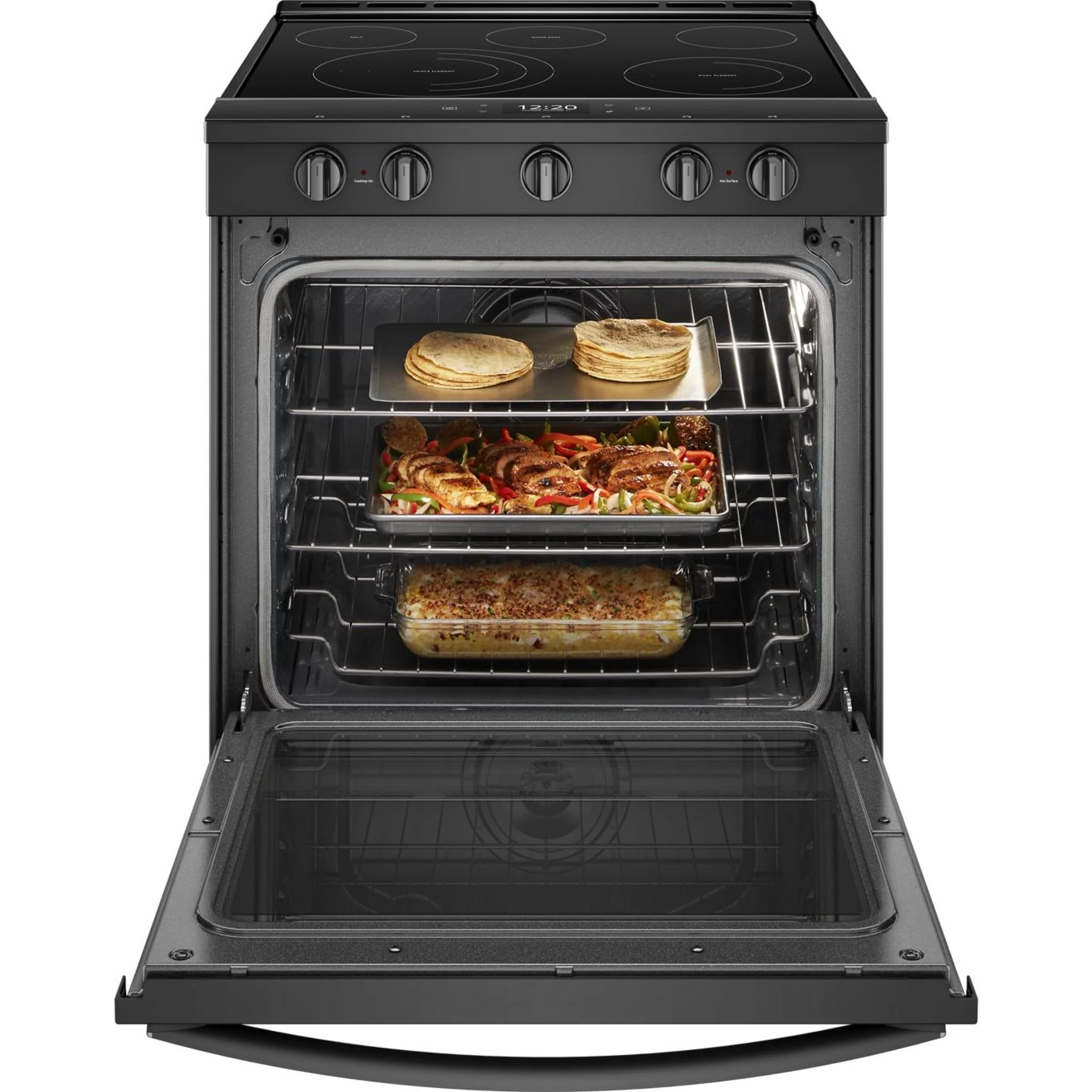Whirlpool 6.4 cu.ft. Smart Slide-in Electric Range with Air Fry, when Connected - Black (YWEE750H0HB) - Image 13