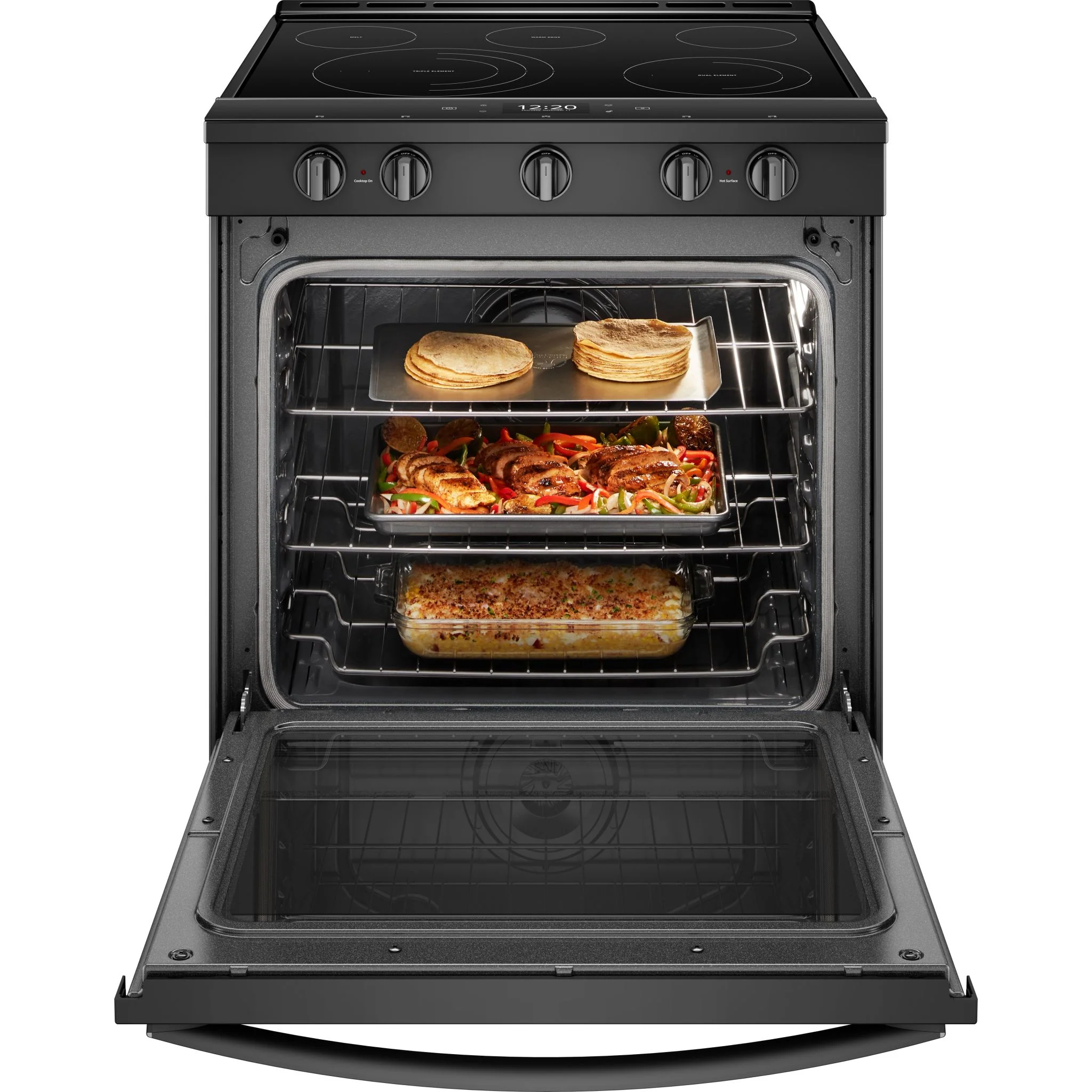 Whirlpool 6.4 cu.ft. Smart Slide-in Electric Range with Air Fry, when Connected - Black (YWEE750H0HB) - Image 4