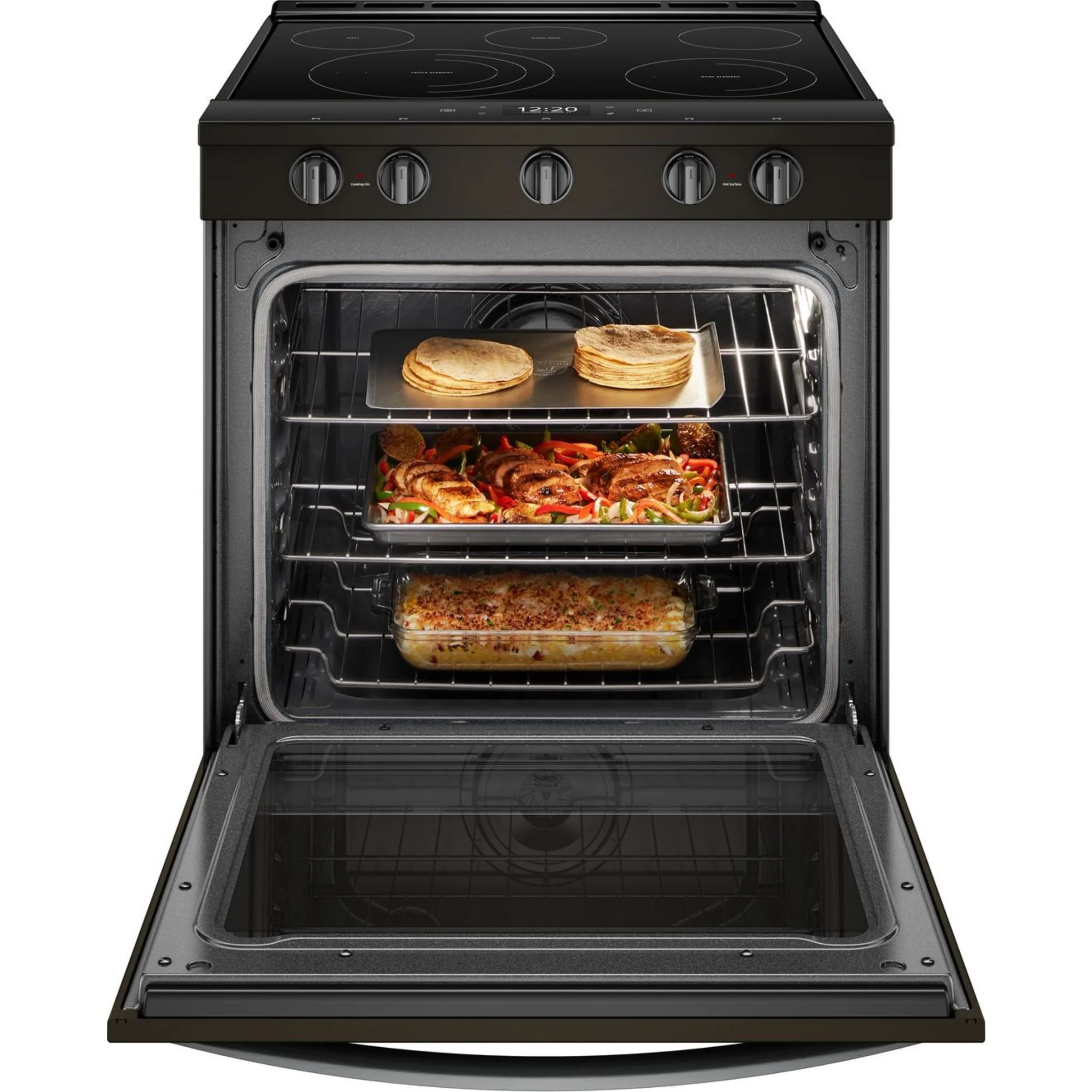 Whirlpool 6.4 cu.ft. Smart Slide-in Electric Range with Air Fry, when Connected - Black Stainless (YWEE750H0HV) - Image 22
