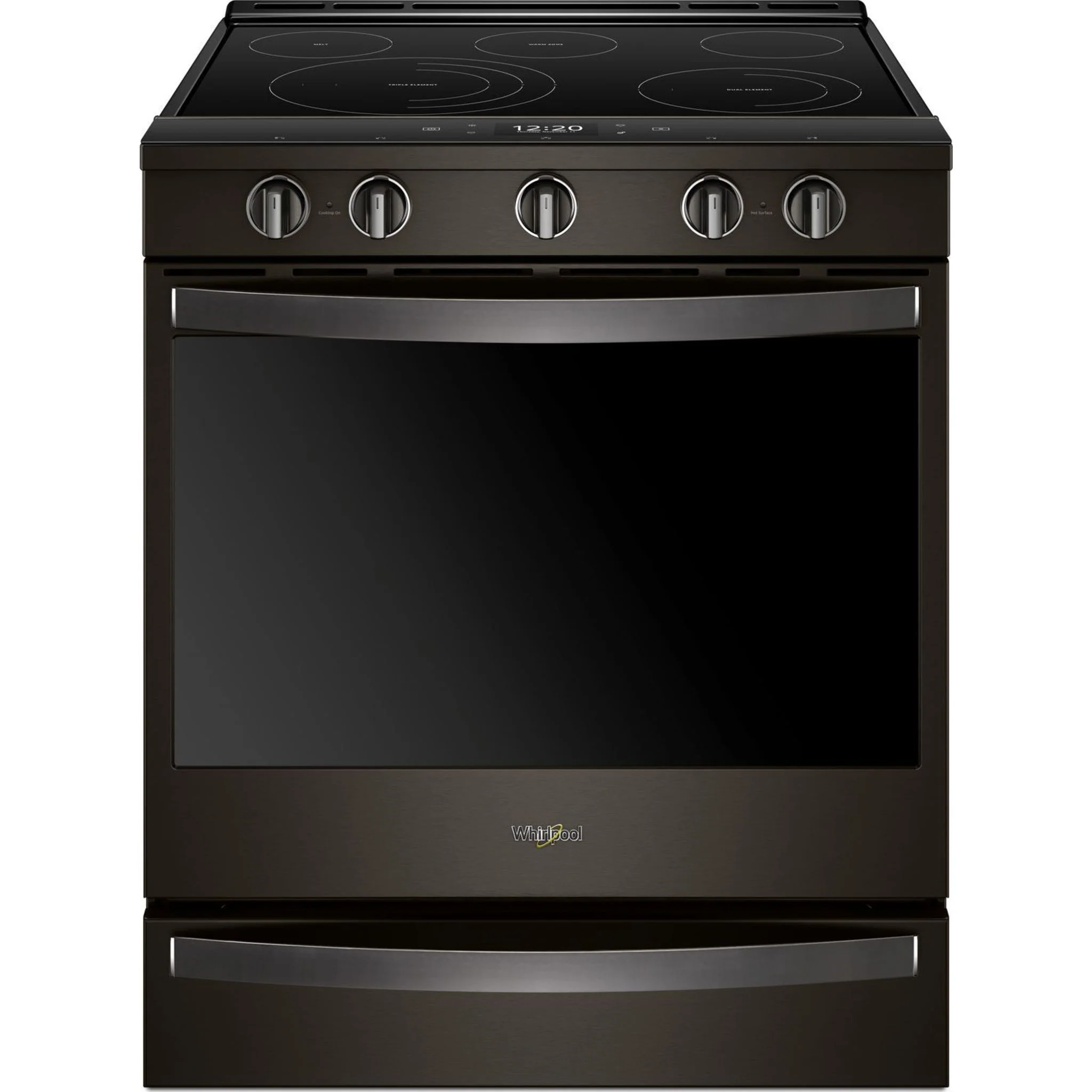 Whirlpool 6.4 cu.ft. Smart Slide-in Electric Range with Air Fry, when Connected - Black Stainless (YWEE750H0HV) - Image 8