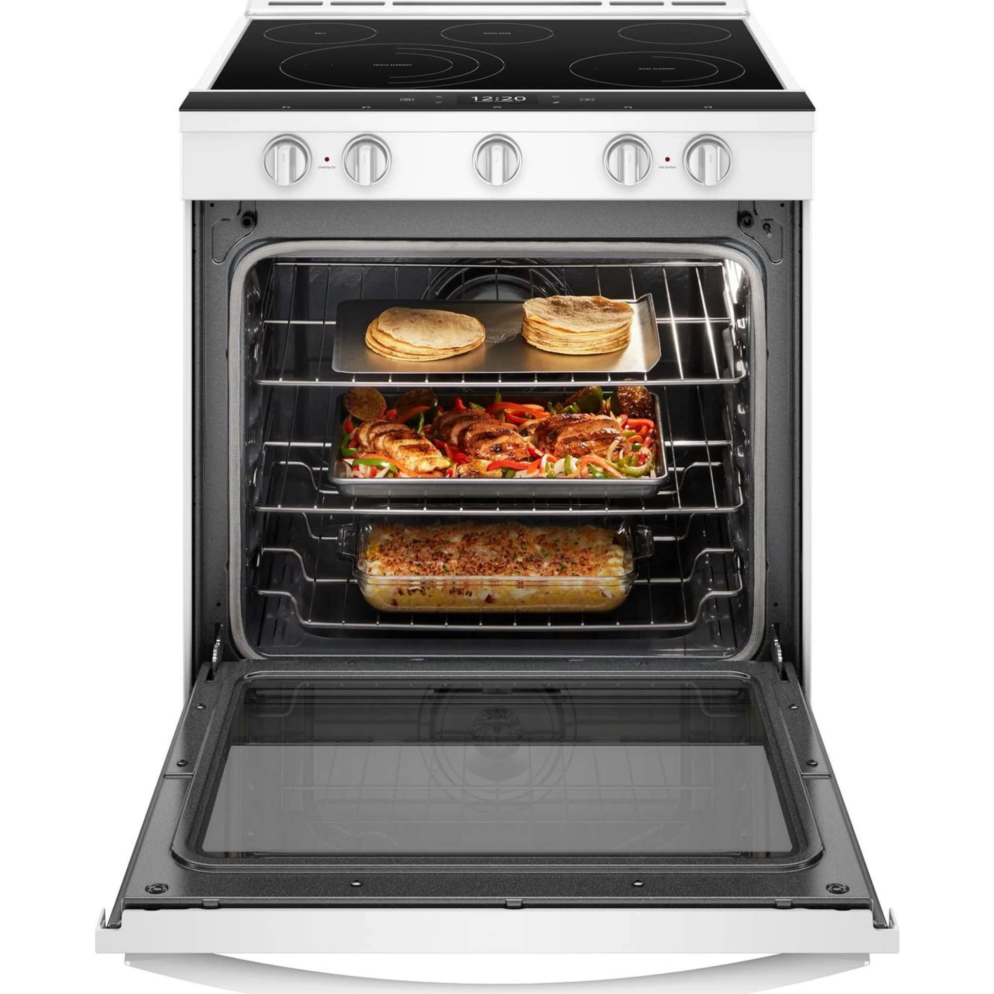 Whirlpool 6.4 cu.ft. Smart Slide-in Electric Range with Air Fry, when Connected - White (YWEE750H0HW) - Image 13