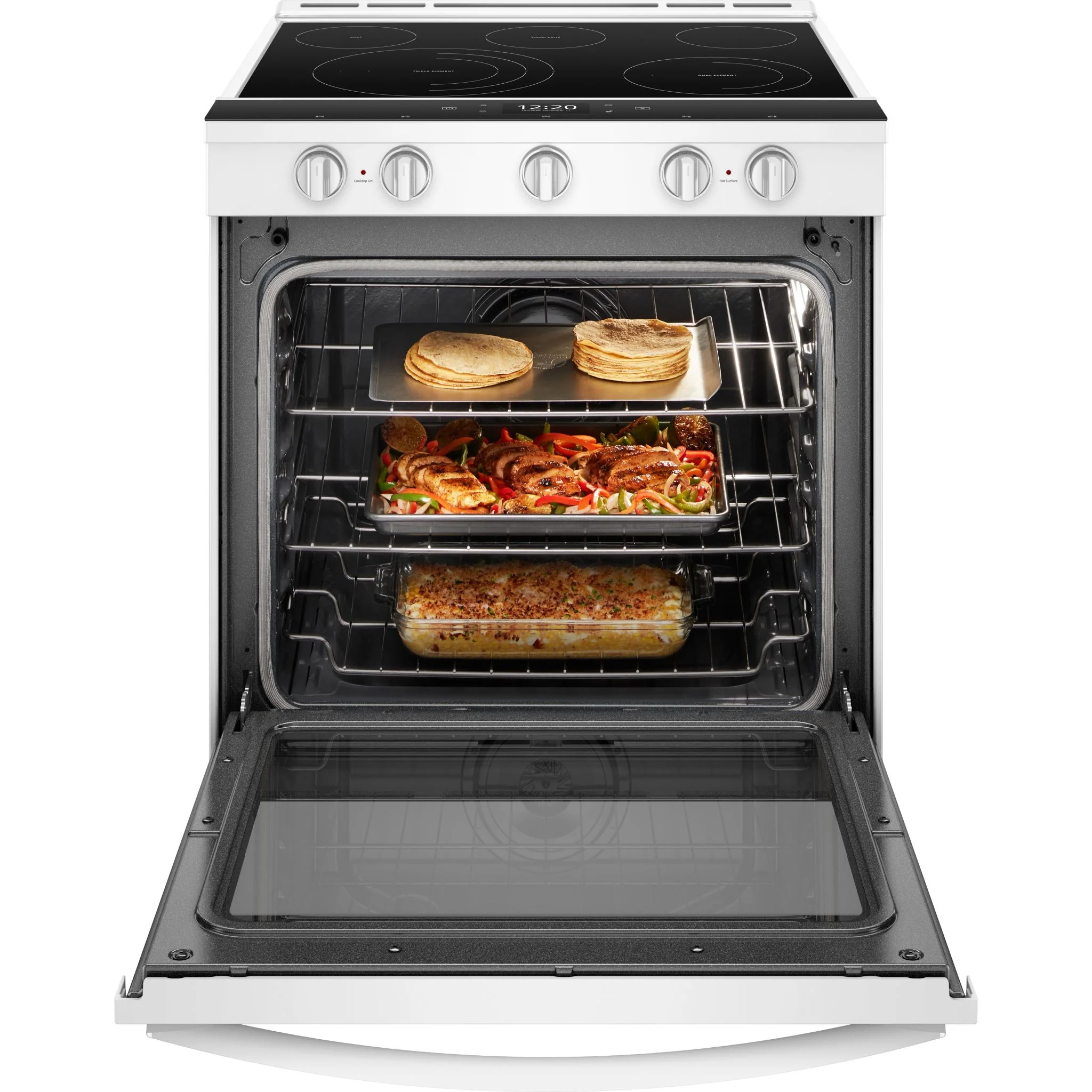 Whirlpool 6.4 cu.ft. Smart Slide-in Electric Range with Air Fry, when Connected - White (YWEE750H0HW) - Image 3