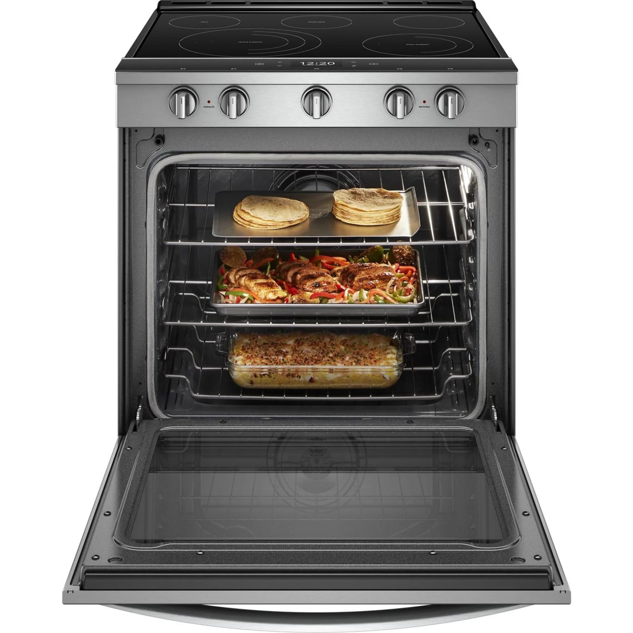 Whirlpool 6.4 cu.ft. Smart Slide-in Electric Range with Air Fry, when Connected - Stainless Steel (YWEE750H0HZ) - Image 11