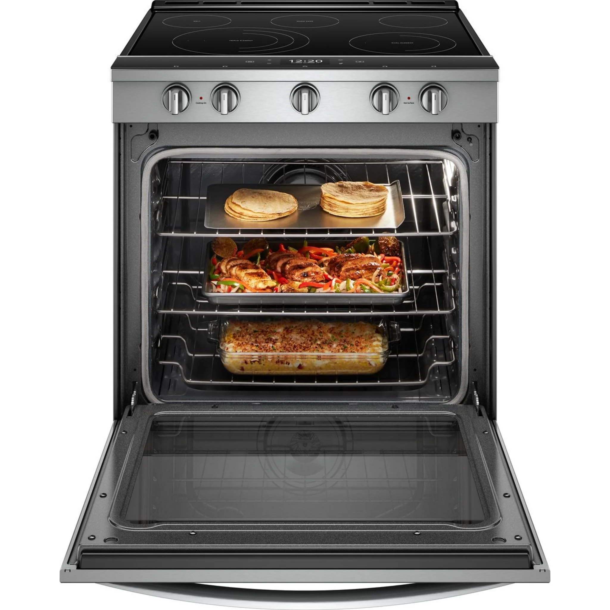 Whirlpool 6.4 cu.ft. Smart Slide-in Electric Range with Air Fry, when Connected - Stainless Steel (YWEE750H0HZ) - Image 12