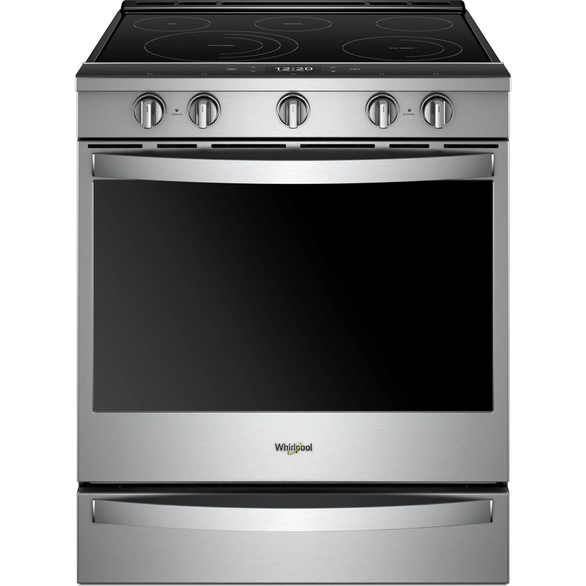 Whirlpool 6.4 cu.ft. Smart Slide-in Electric Range with Air Fry, when Connected - Stainless Steel (YWEE750H0HZ) - Image 4