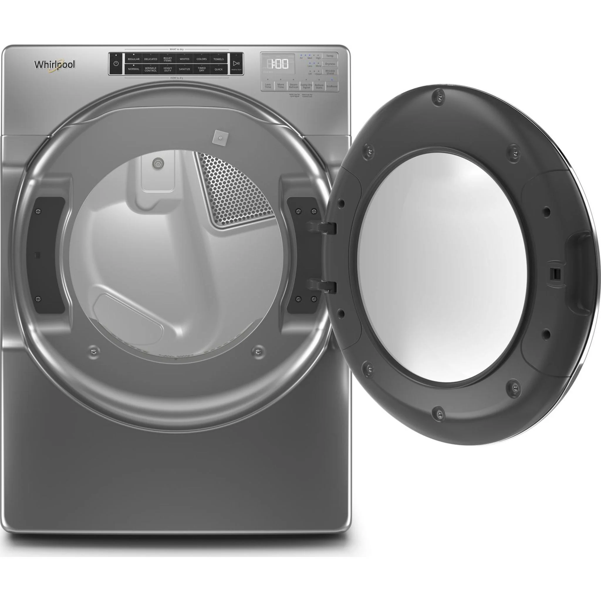 Whirlpool 7.4 cu. ft. Front Load Electric Dryer with Steam Cycles -Chrome Shadow (YWED8620HC) - Image 12
