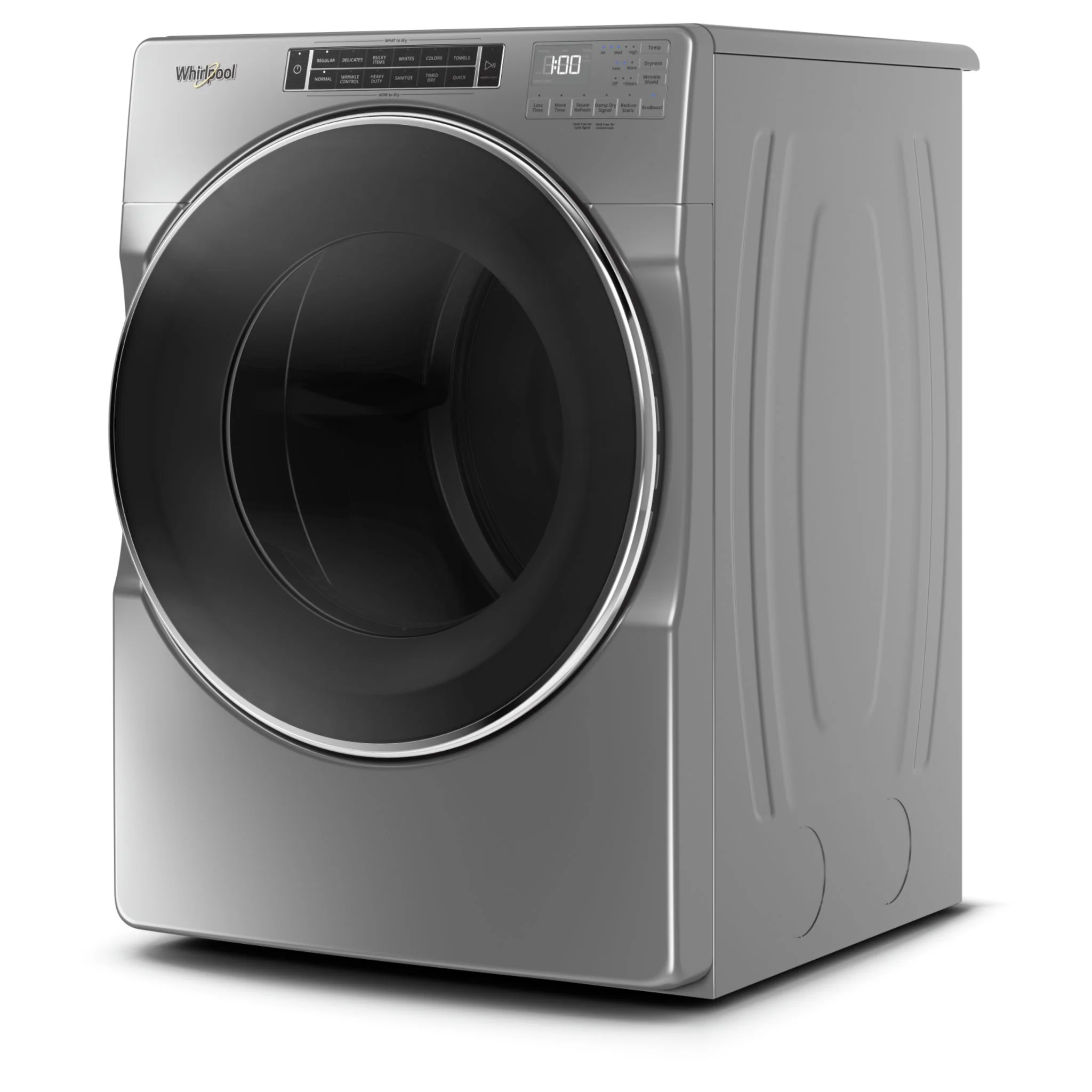 Whirlpool 7.4 cu. ft. Front Load Electric Dryer with Steam Cycles -Chrome Shadow (YWED8620HC) - Image 2