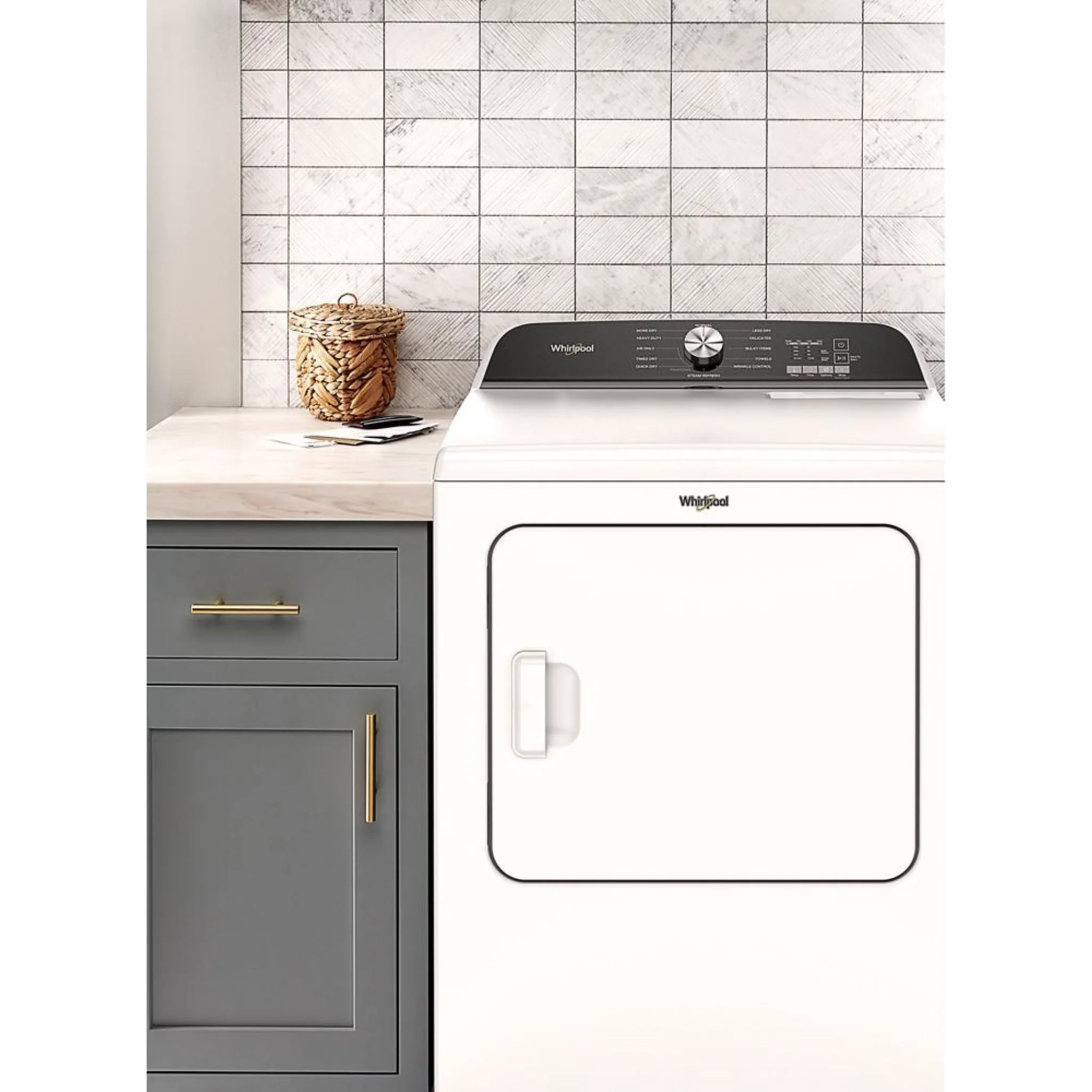 Whirlpool 7.0 Cu. Ft. Top Load Gas Dryer with Moisture Sensor -White (WGD6150PW) - Image 13