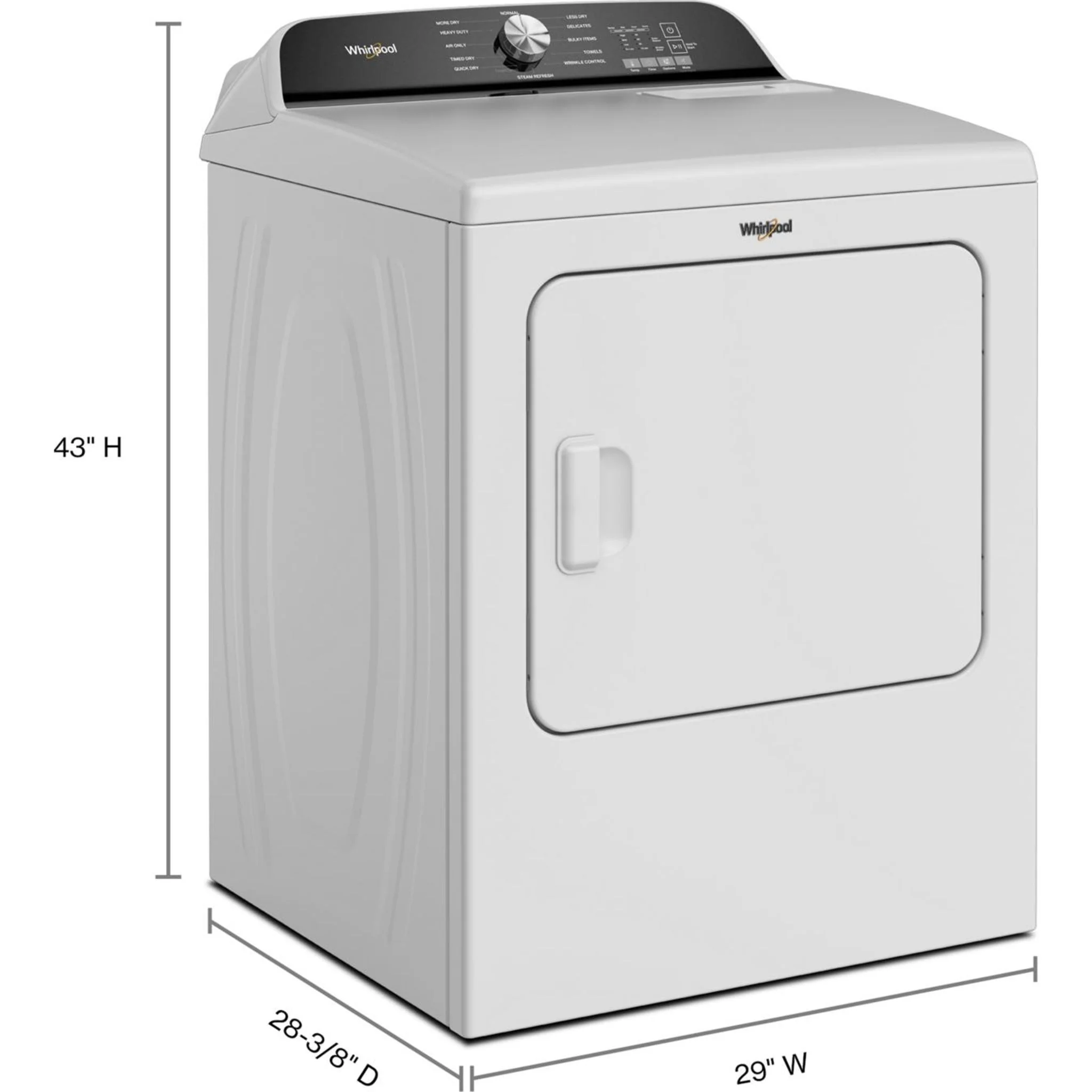 Whirlpool 7.0 Cu. Ft. Top Load Gas Dryer with Moisture Sensor -White (WGD6150PW) - Image 20