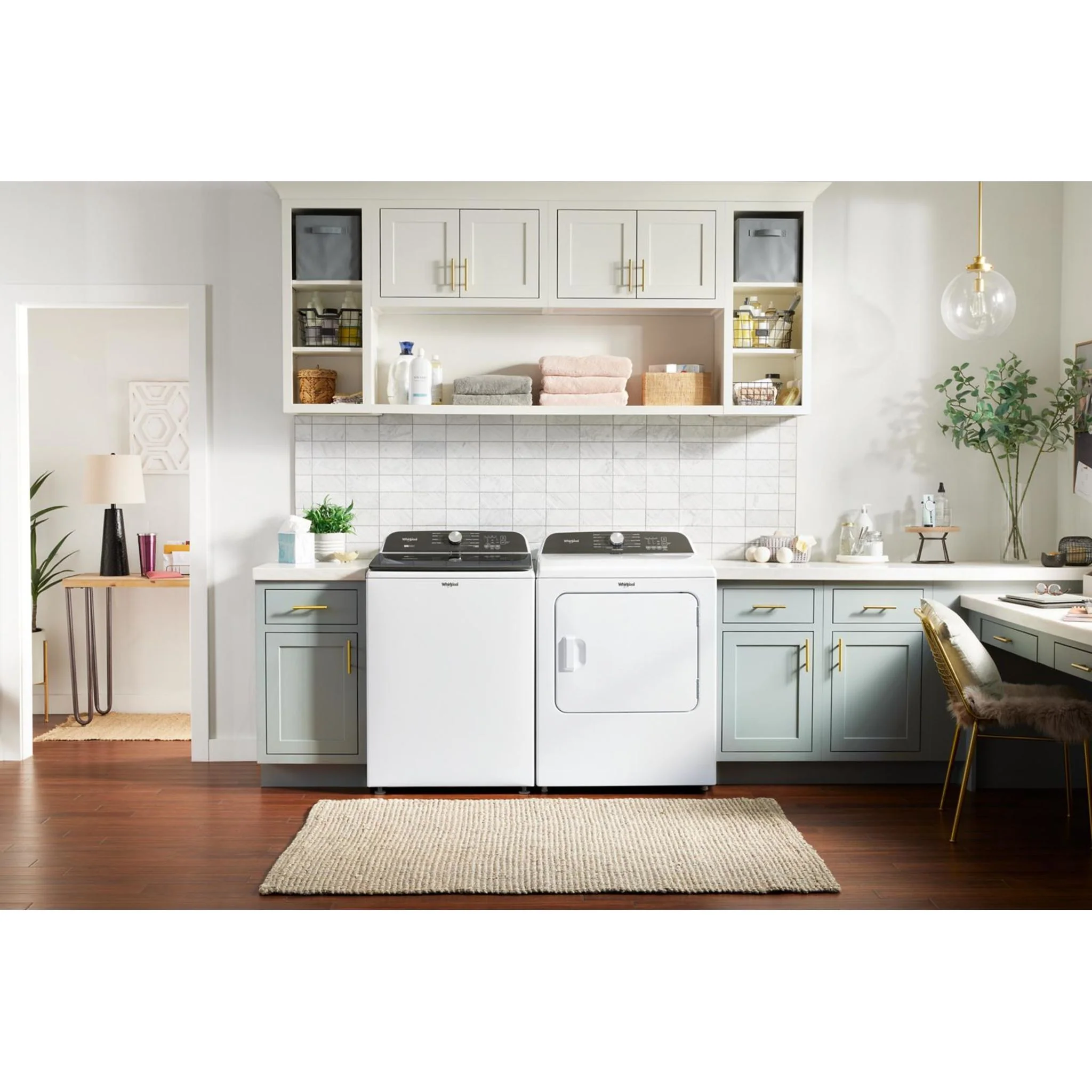 Whirlpool 7.0 Cu. Ft. Top Load Gas Dryer with Moisture Sensor -White (WGD6150PW) - Image 7