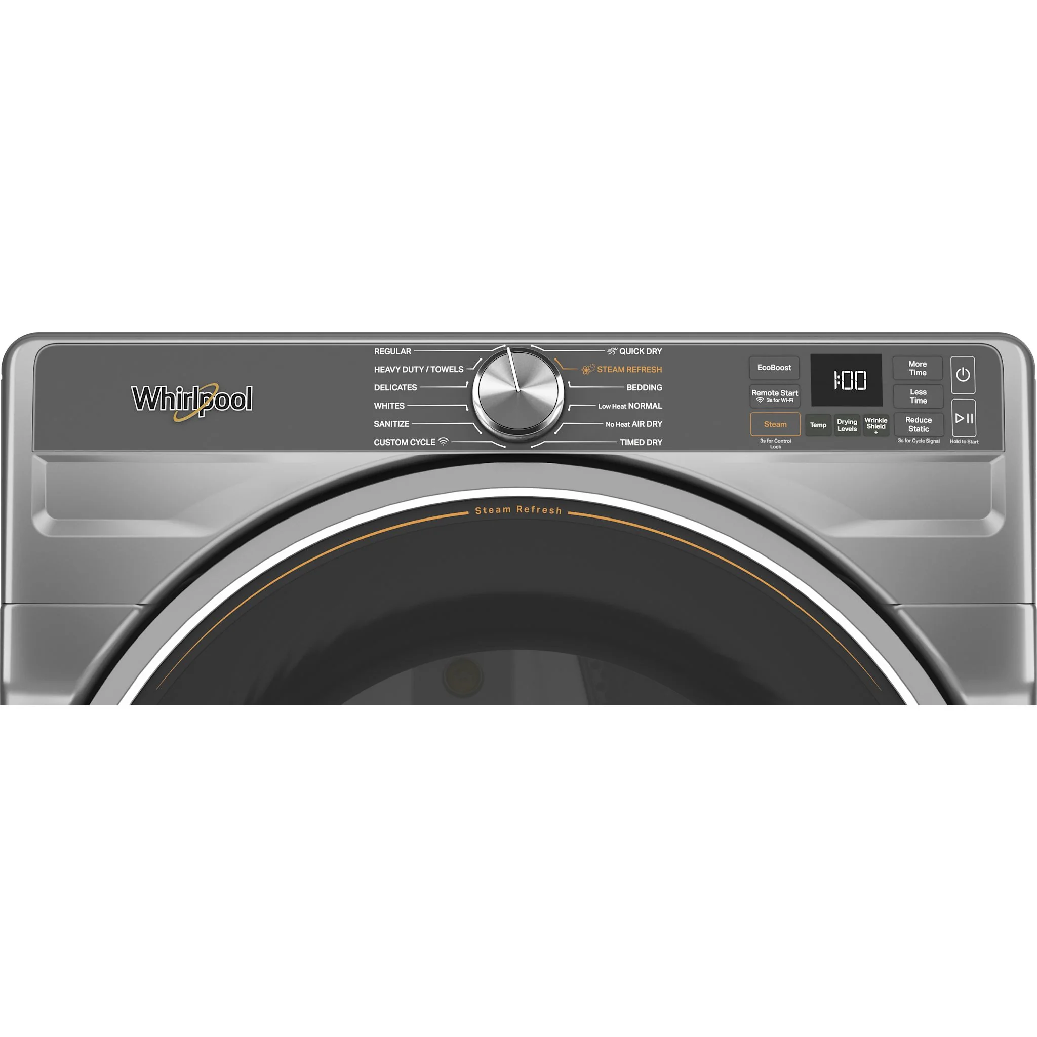 Whirlpool 7.4 cu. ft. Smart Front Load ENERGY STAR Certified Gas Dryer with Steam Capabilities -Radiant Silver (WGD6720RR) - Image 6