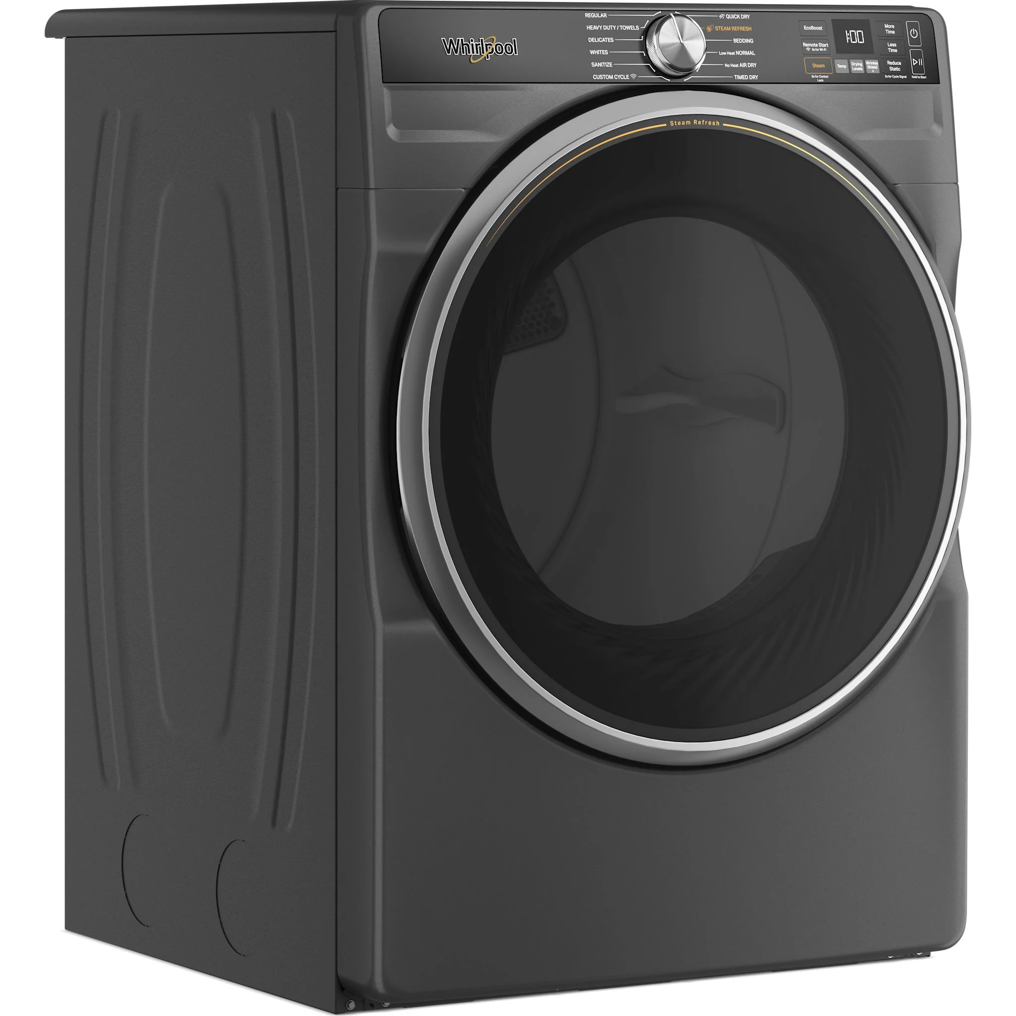 Whirlpool 7.4 cu. ft. Smart Front Load ENERGY STAR Electric Dryer with Steam Capabilities -Volcano Black (YWED6720RU) - Image 2