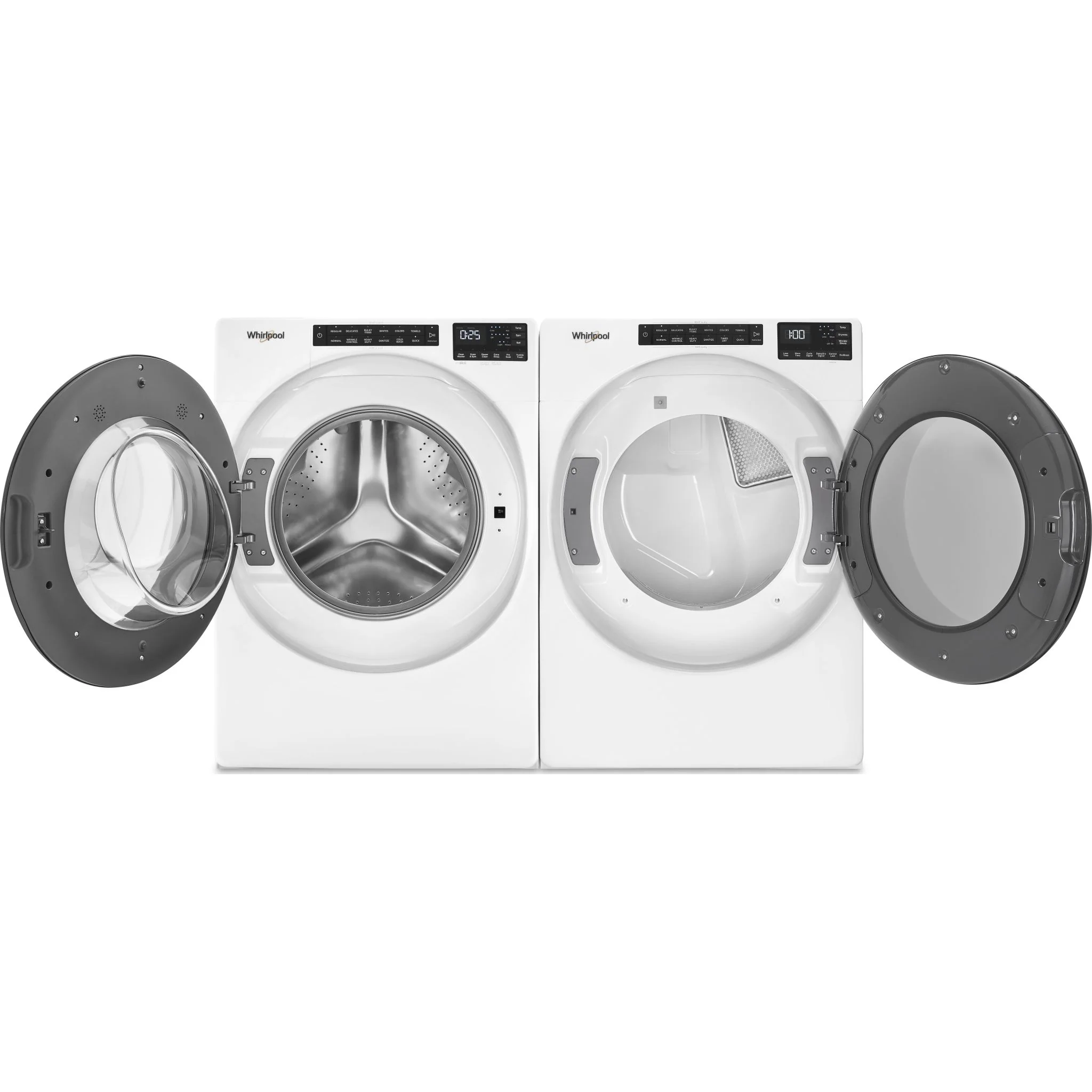 Whirlpool 5.2 Cu. Ft. I.E.C. Front Load Laundry Pair with Quick Wash Cycle (WFW5605MW & YWED5605MW) - Image 2