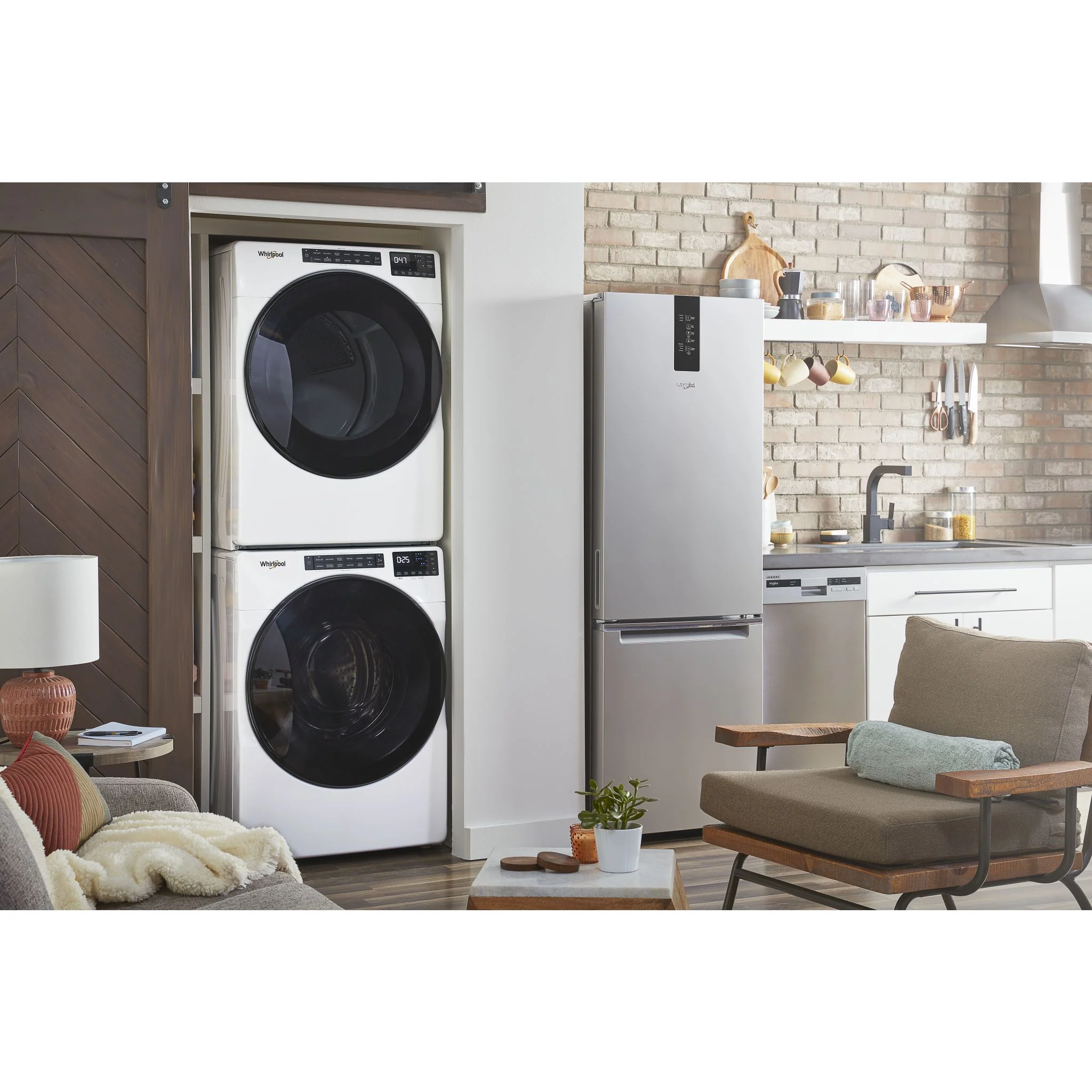 Whirlpool 5.2 Cu. Ft. I.E.C. Front Load Laundry Pair with Quick Wash Cycle (WFW5605MW & YWED5605MW) - Image 5