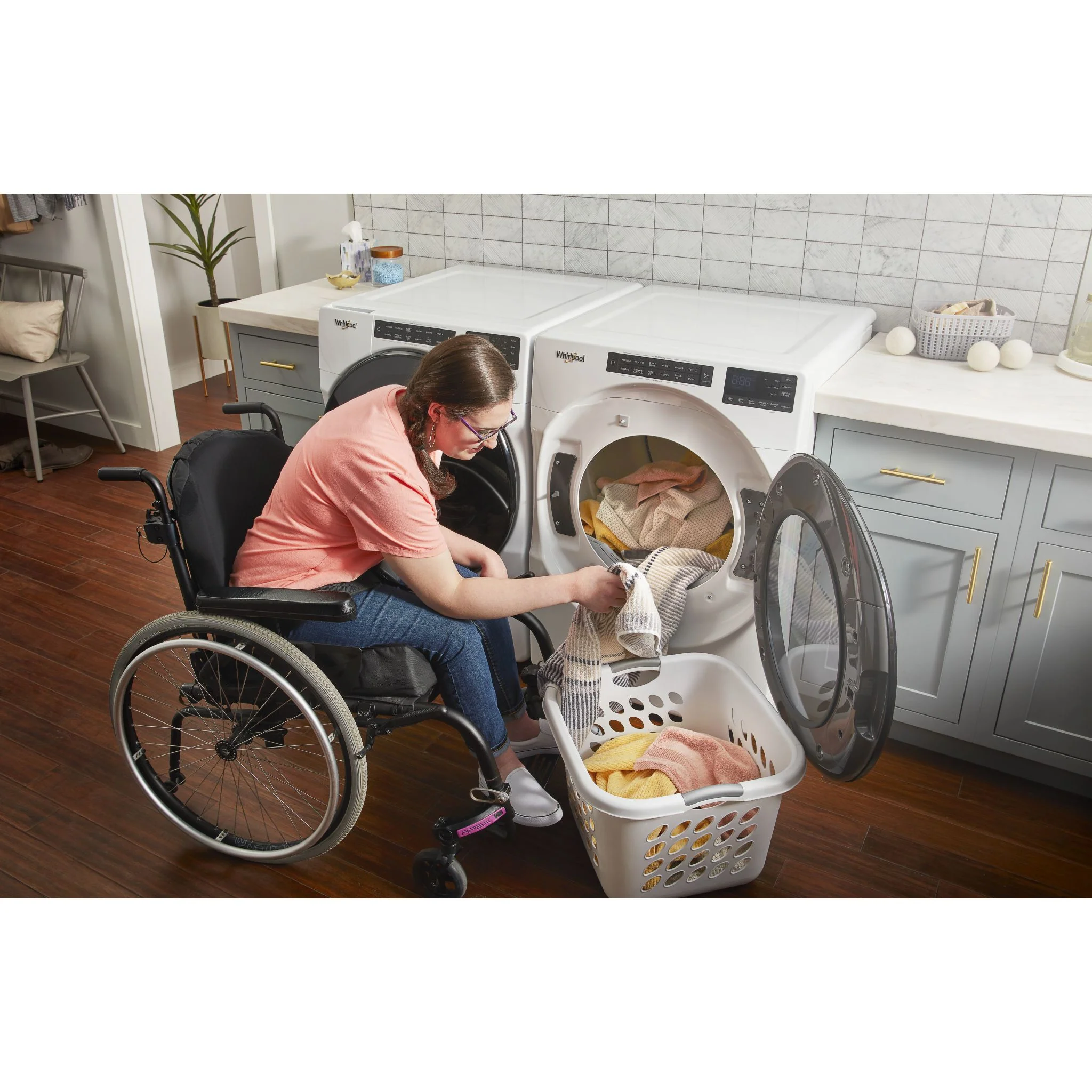 Whirlpool 5.2 Cu. Ft. I.E.C. Front Load Laundry Pair with Quick Wash Cycle (WFW5605MW & YWED5605MW) - Image 7