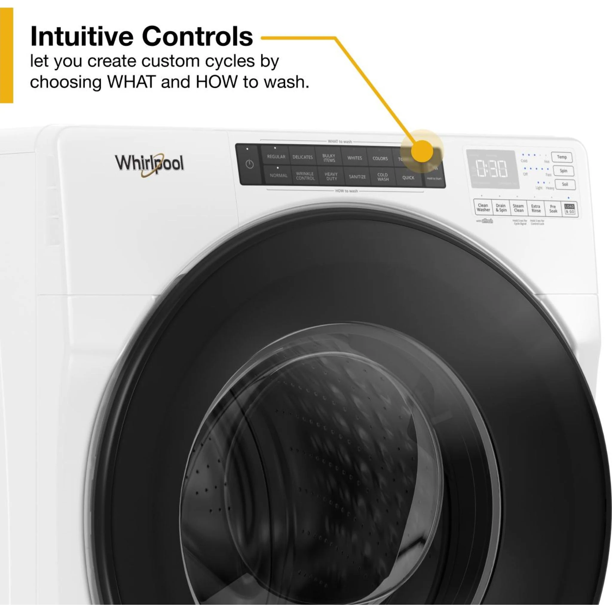 Whirlpool 5.2 cu. ft. I.E.C. Closet-Depth Front Load Washer with Load & Go XL Dispenser (WFW6620HW) - Image 19
