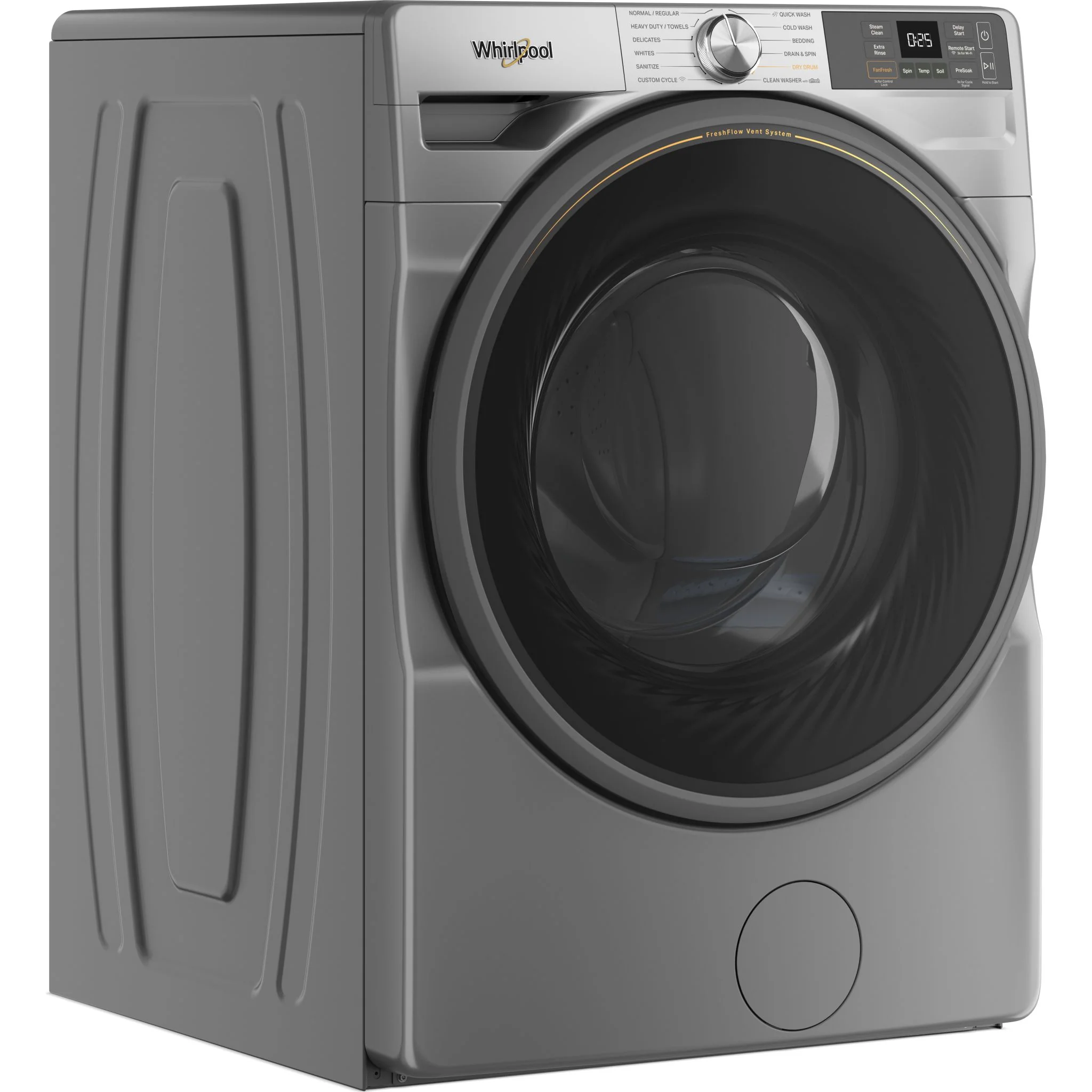 Whirlpool 5.2 cu. ft. Smart Front Load ENERGY STAR Certified Washer with FreshFlowVent System -Radiant Silver (WFW5720RR) - Image 2