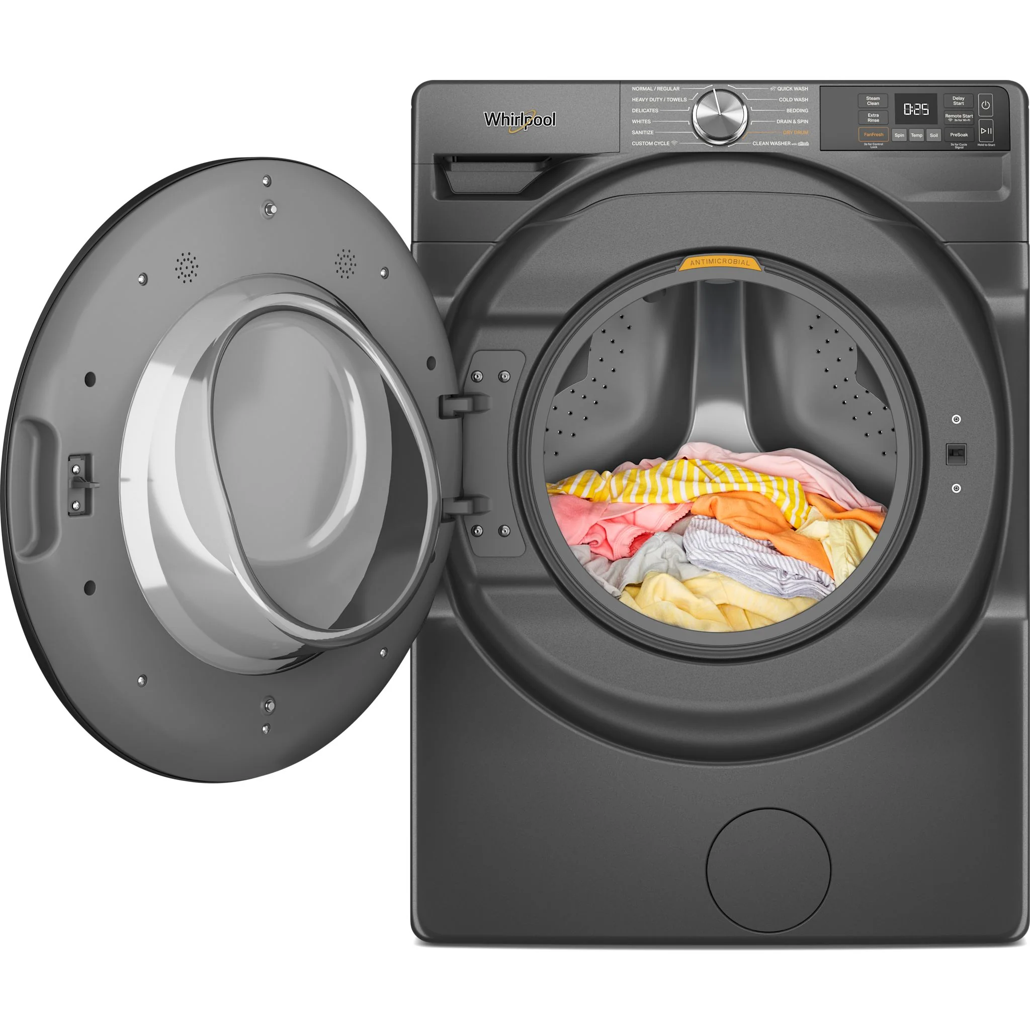 Whirlpool 5.2 cu. ft. Smart Front Load ENERGY STAR Certified Washer with FreshFlowVent System -Volcano Black (WFW5720RU) - Image 6