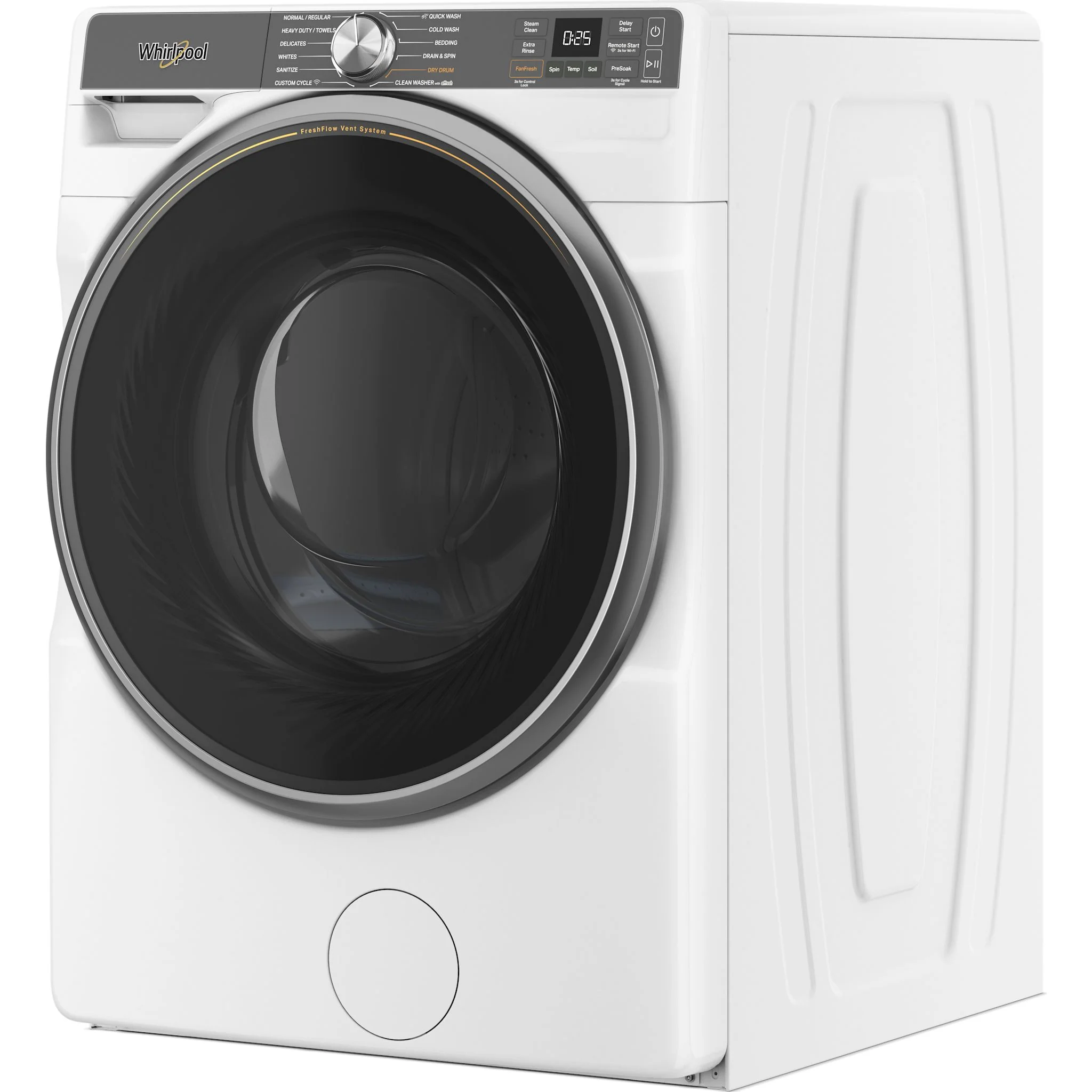 Whirlpool 5.8 cu. ft. Smart Front Load ENERGY STAR Certified Washer with FreshFlowVent System and AI Intelligent Wash -White (WFW6720RW) - Image 3