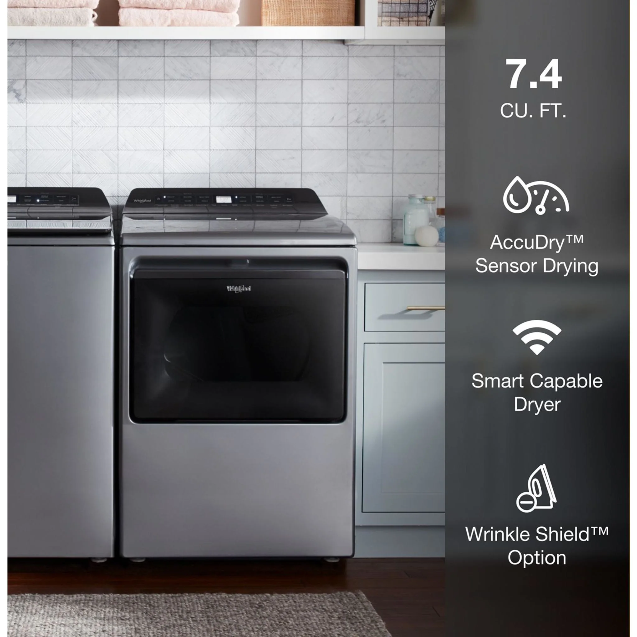 Whirlpool 7.4 cu. ft. Smart Top Load Gas Dryer (WGD6120HC) - Image 27