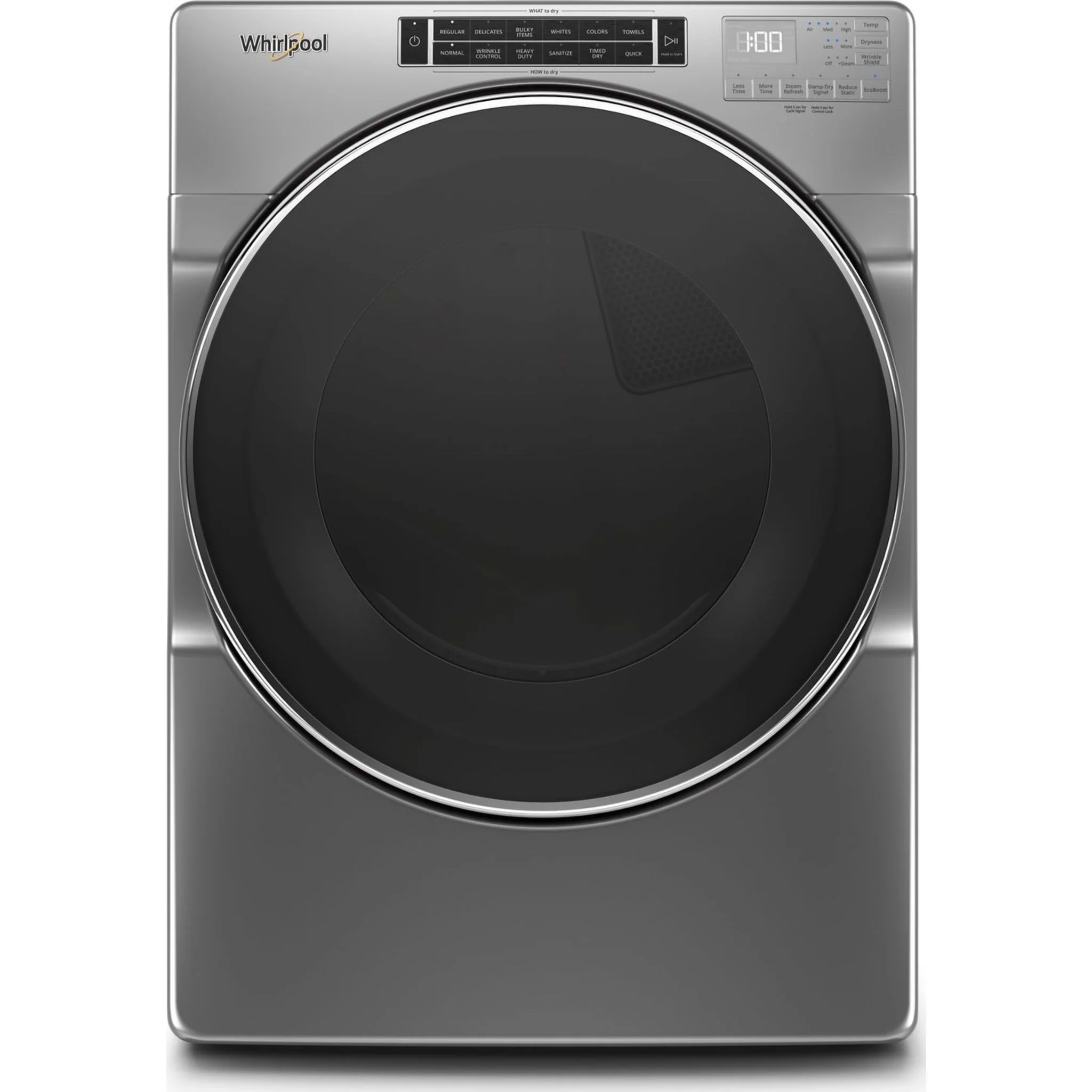 Whirlpool 7.4 cu. ft. Front Load Gas Dryer with Steam Cycles -Chrome Shadow (WGD8620HC) - Image 10