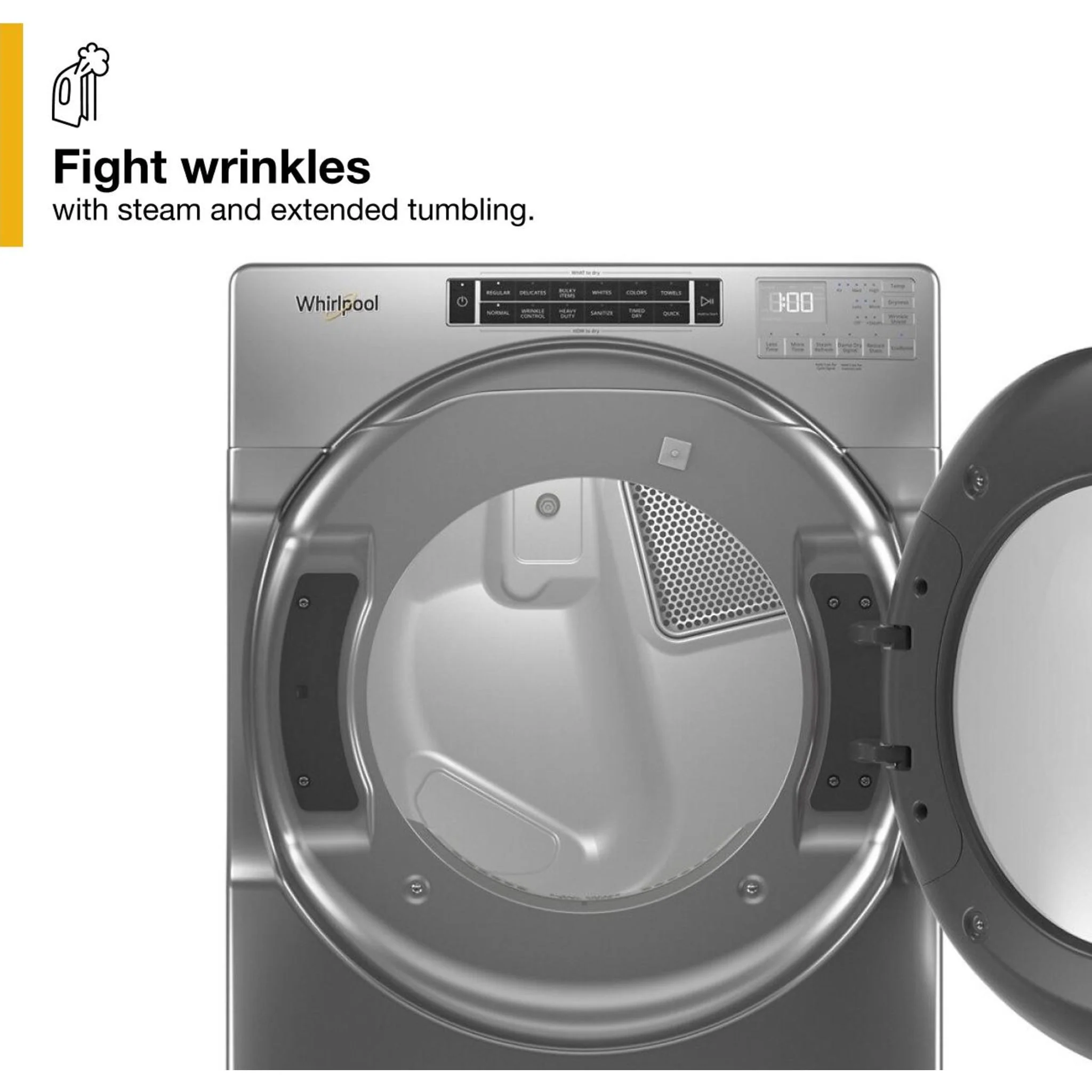 Whirlpool 7.4 cu. ft. Front Load Gas Dryer with Steam Cycles -Chrome Shadow (WGD8620HC) - Image 20