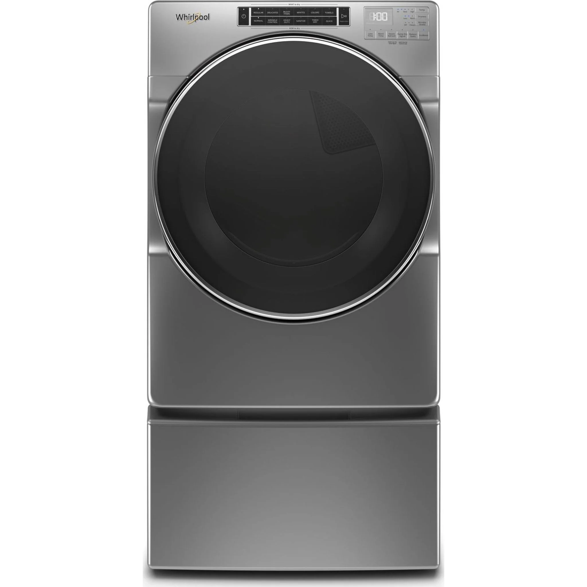 Whirlpool 7.4 cu. ft. Front Load Gas Dryer with Steam Cycles -Chrome Shadow (WGD8620HC) - Image 3