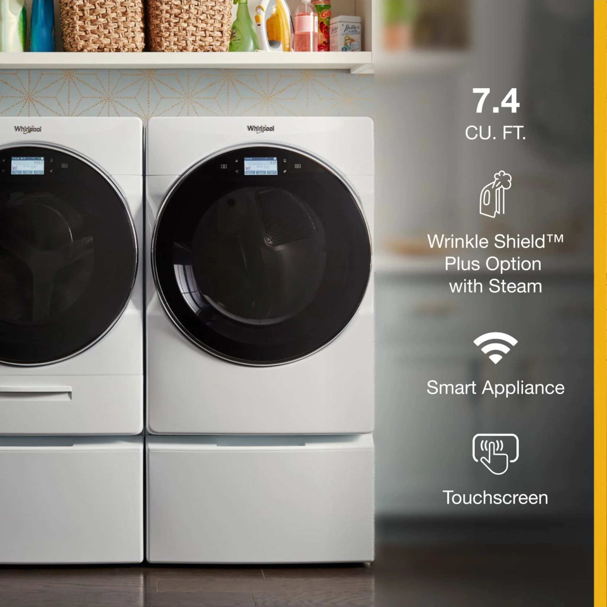 Whirlpool 7.4 cu. ft. Smart Front Load Gas Dryer (WGD9620HW) - Image 18