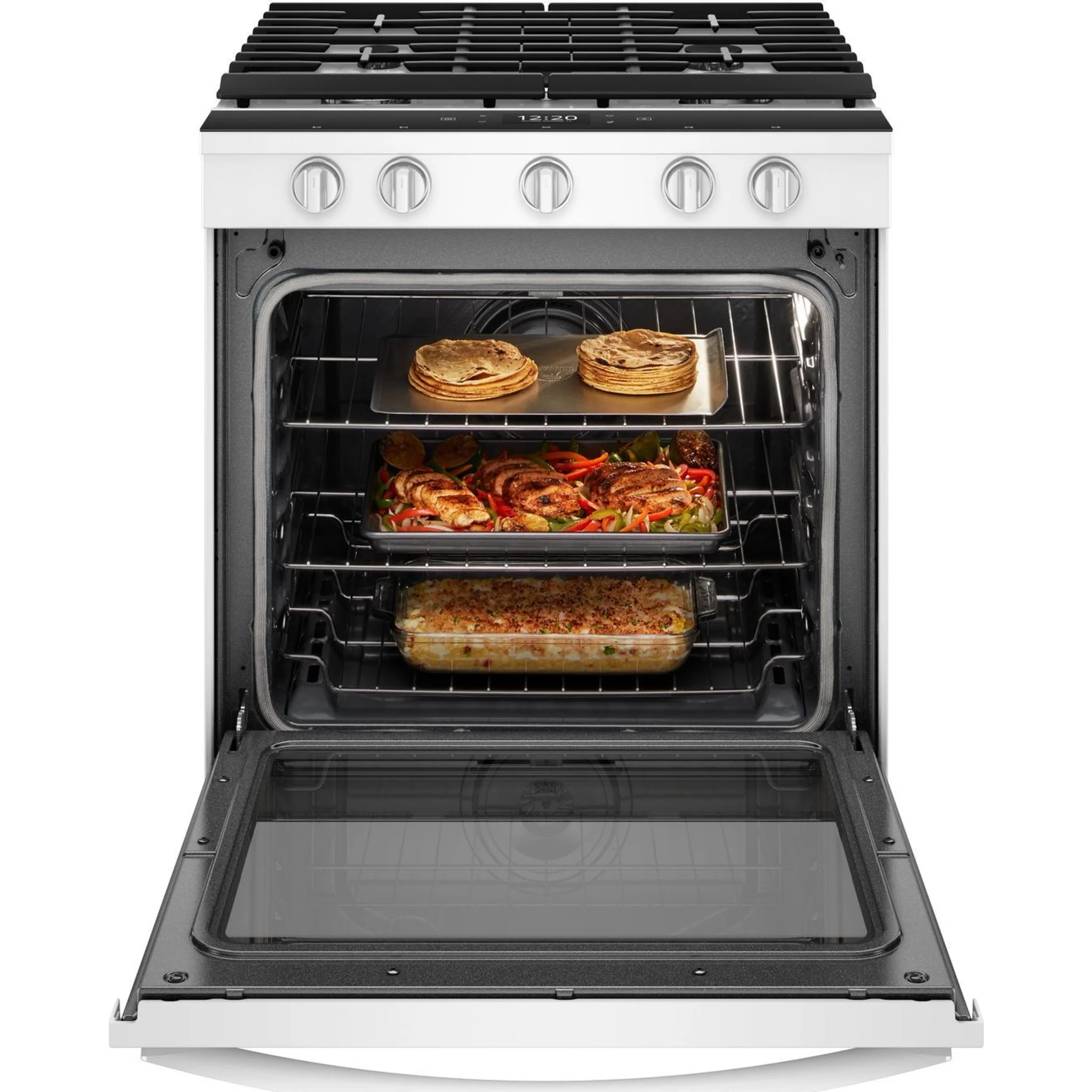 Whirlpool 5.8 cu.ft. Smart Slide-in Gas Range with Air Fry, when Connected - White (WEG750H0HW) - Image 6
